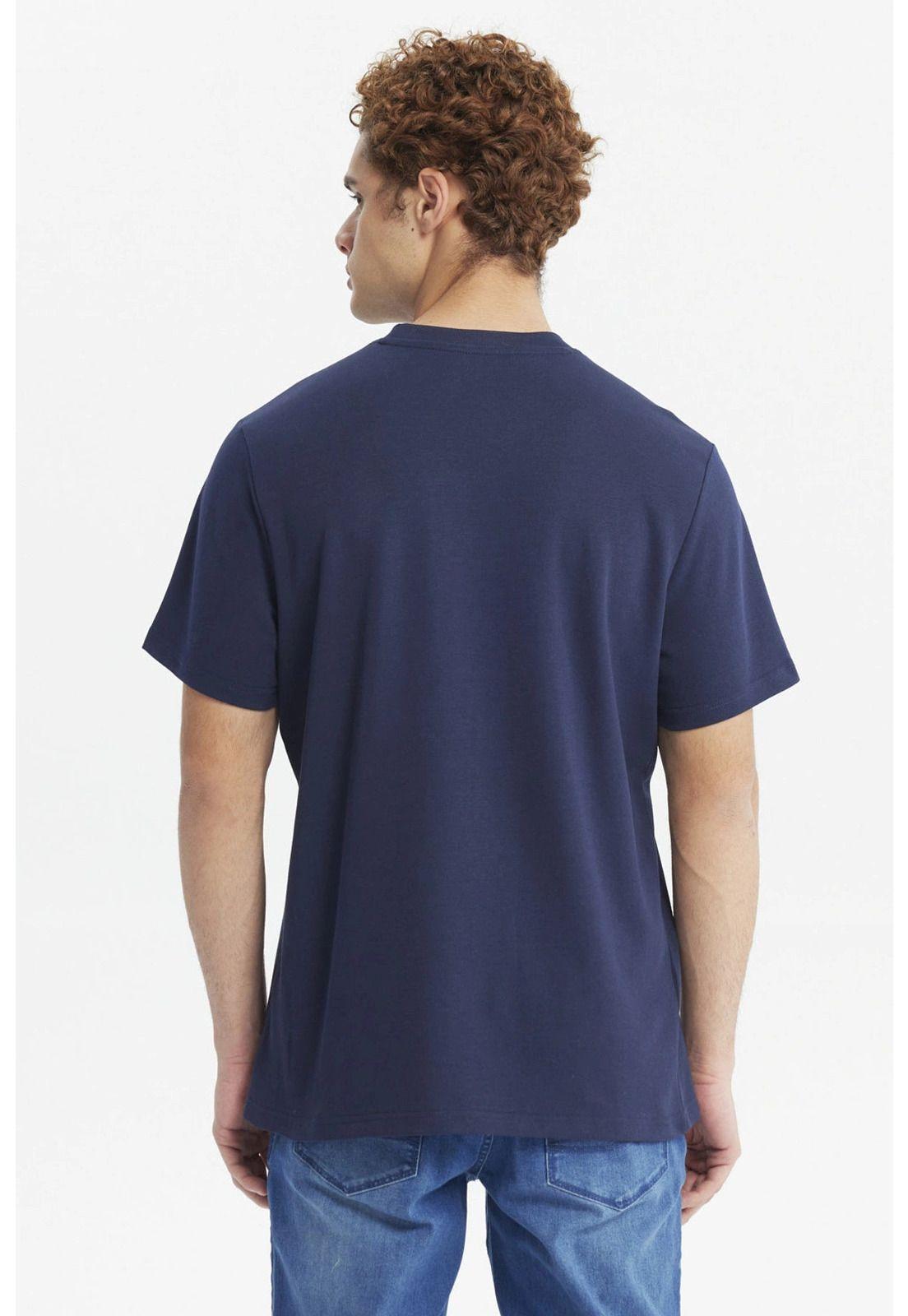 Polera Hombre Regular Print A Tono Azul-2