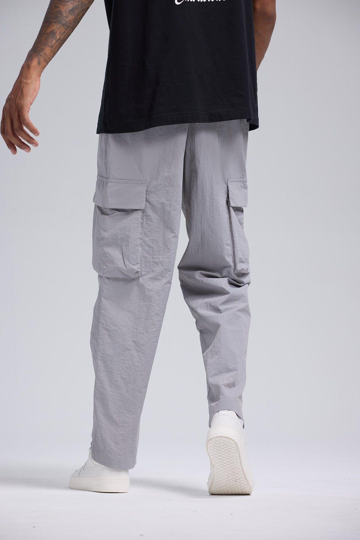 Pantalón Hombre Cargo Taslan Gris-2