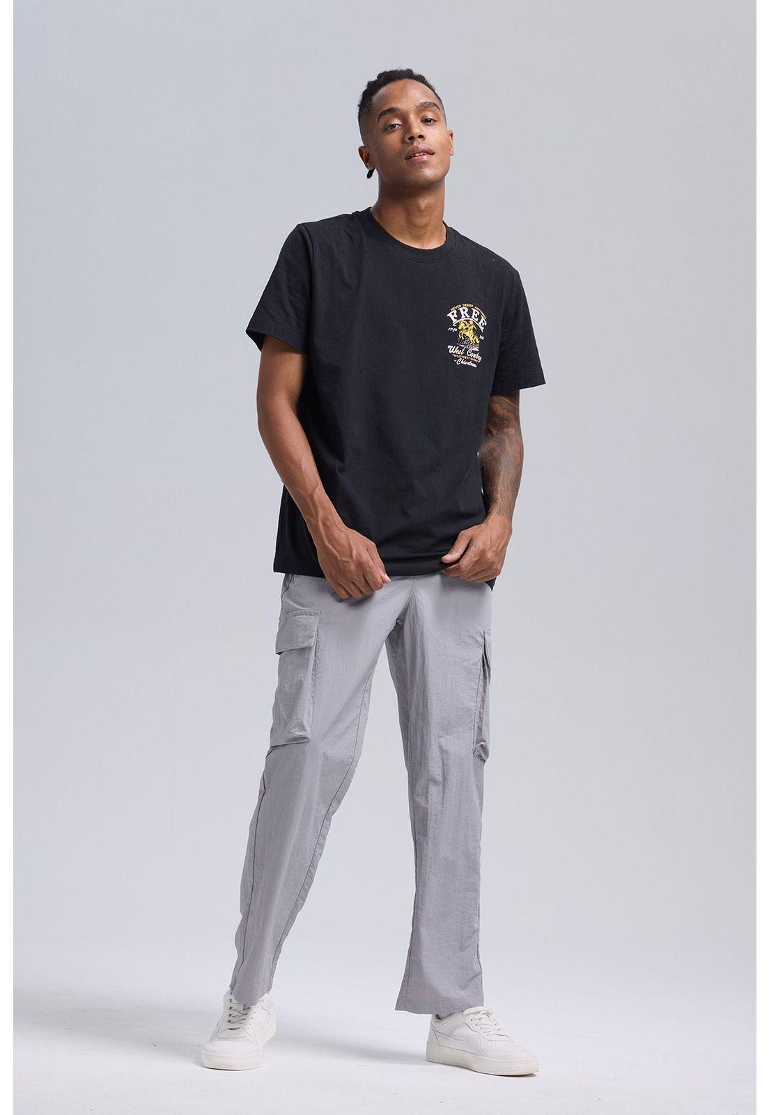Pantalón Hombre Cargo Taslan Gris-3