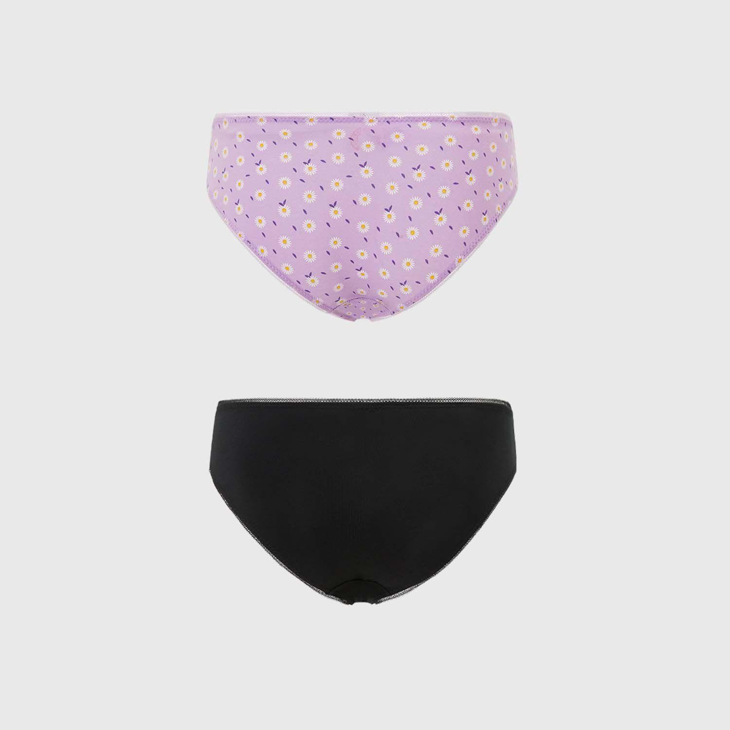 Calzón Mujer Bipack Bikini Estampado Lila Fashion's Park-1