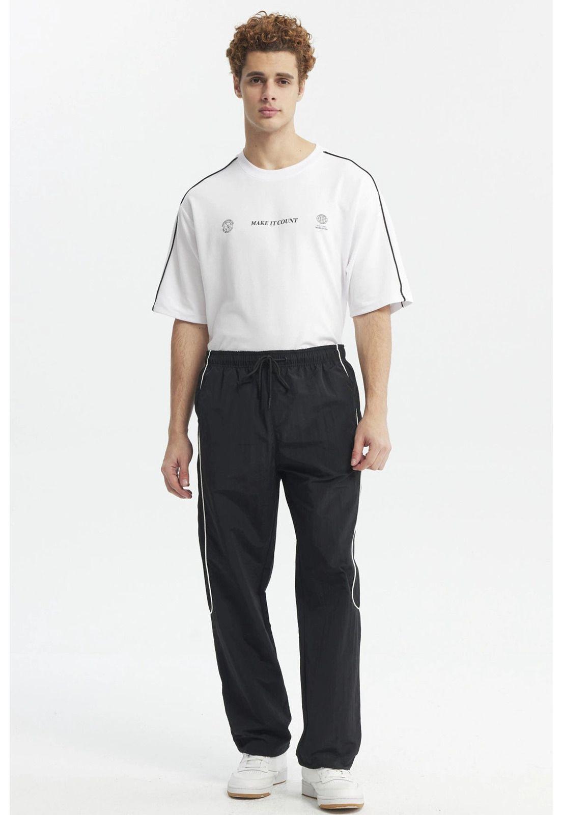 Pantalón Buzo Hombre Calce Recto Negro - Vll-3