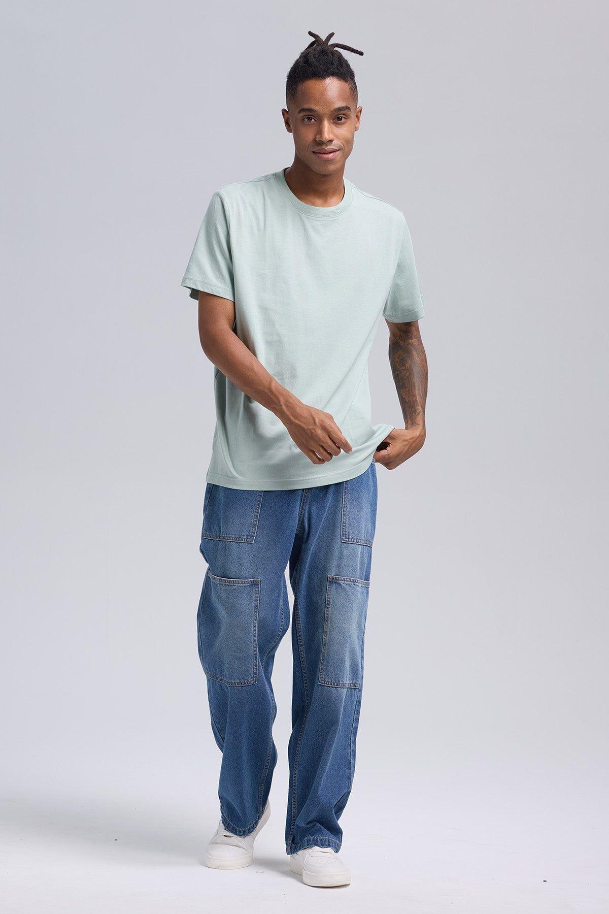 Polera Hombre Loose Fit Verde-3