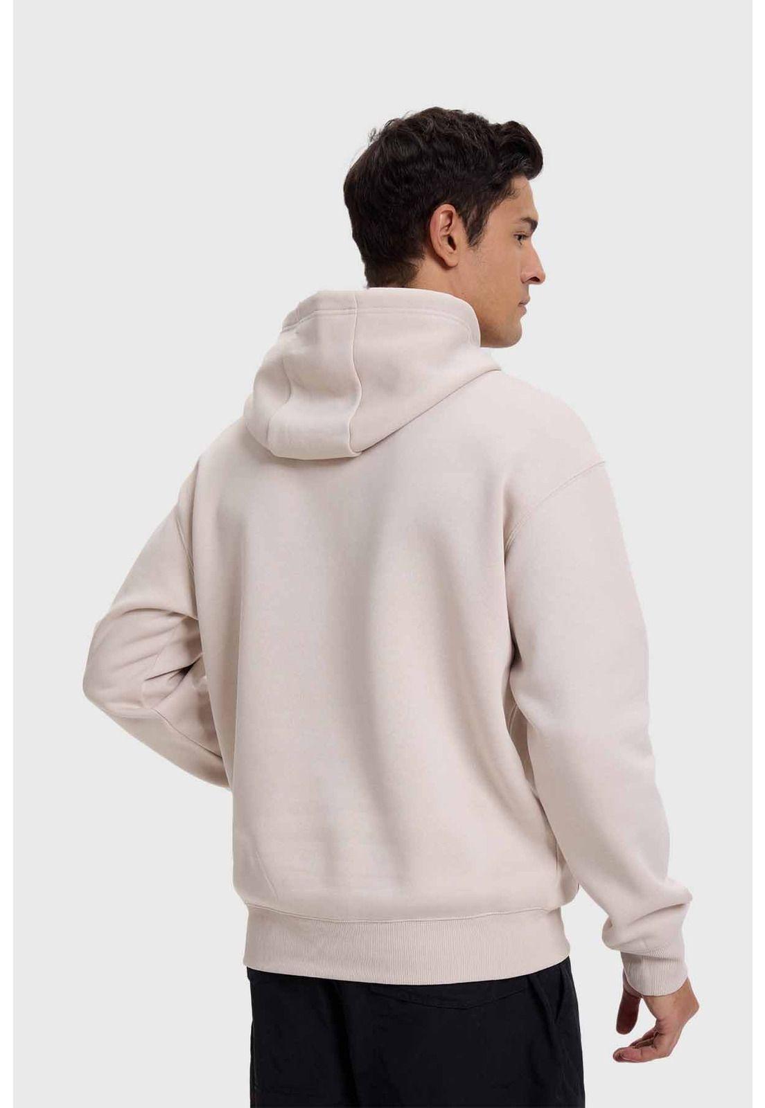 Polerón Hombre Hoodie Print Beige - ll-2