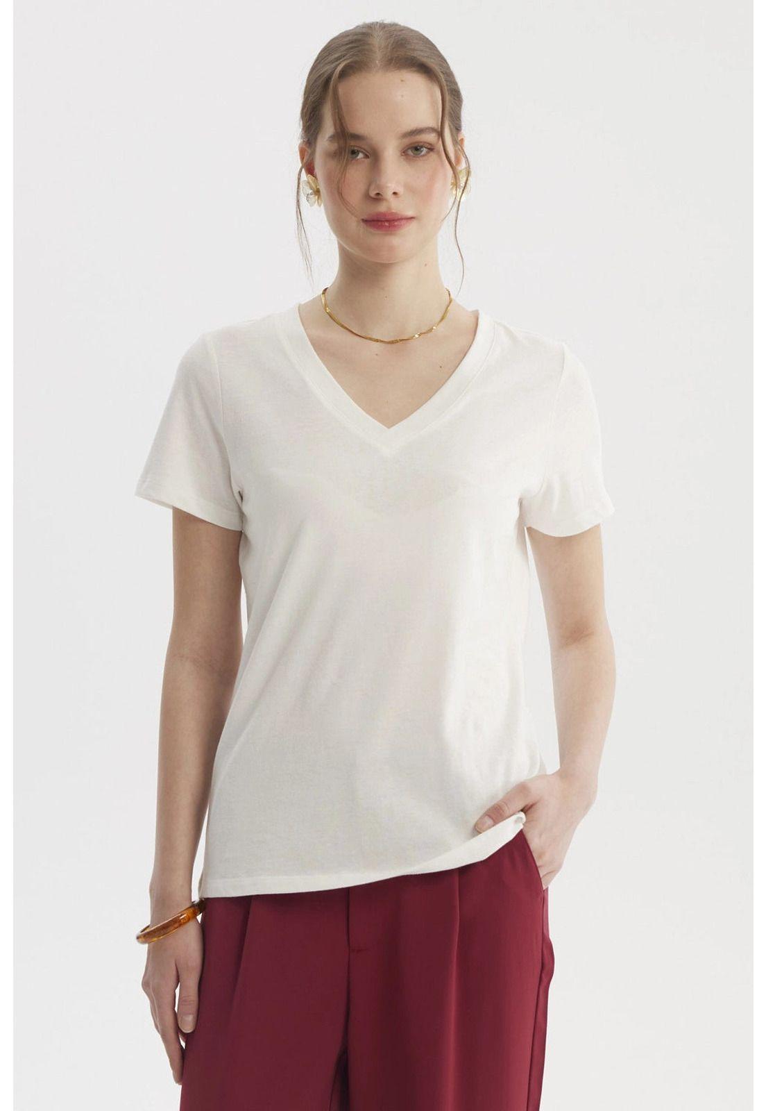Polera Mujer Lisa Algodón Crudo-0