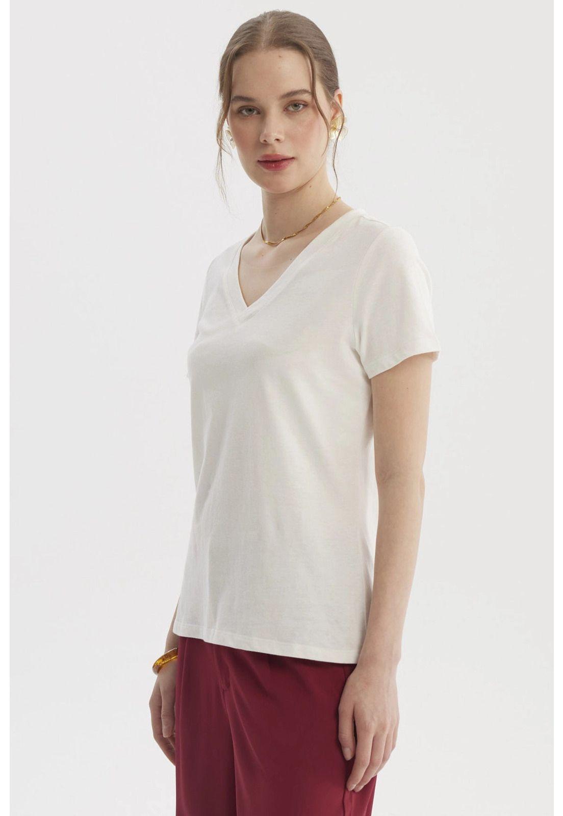 Polera Mujer Lisa Algodón Crudo-1