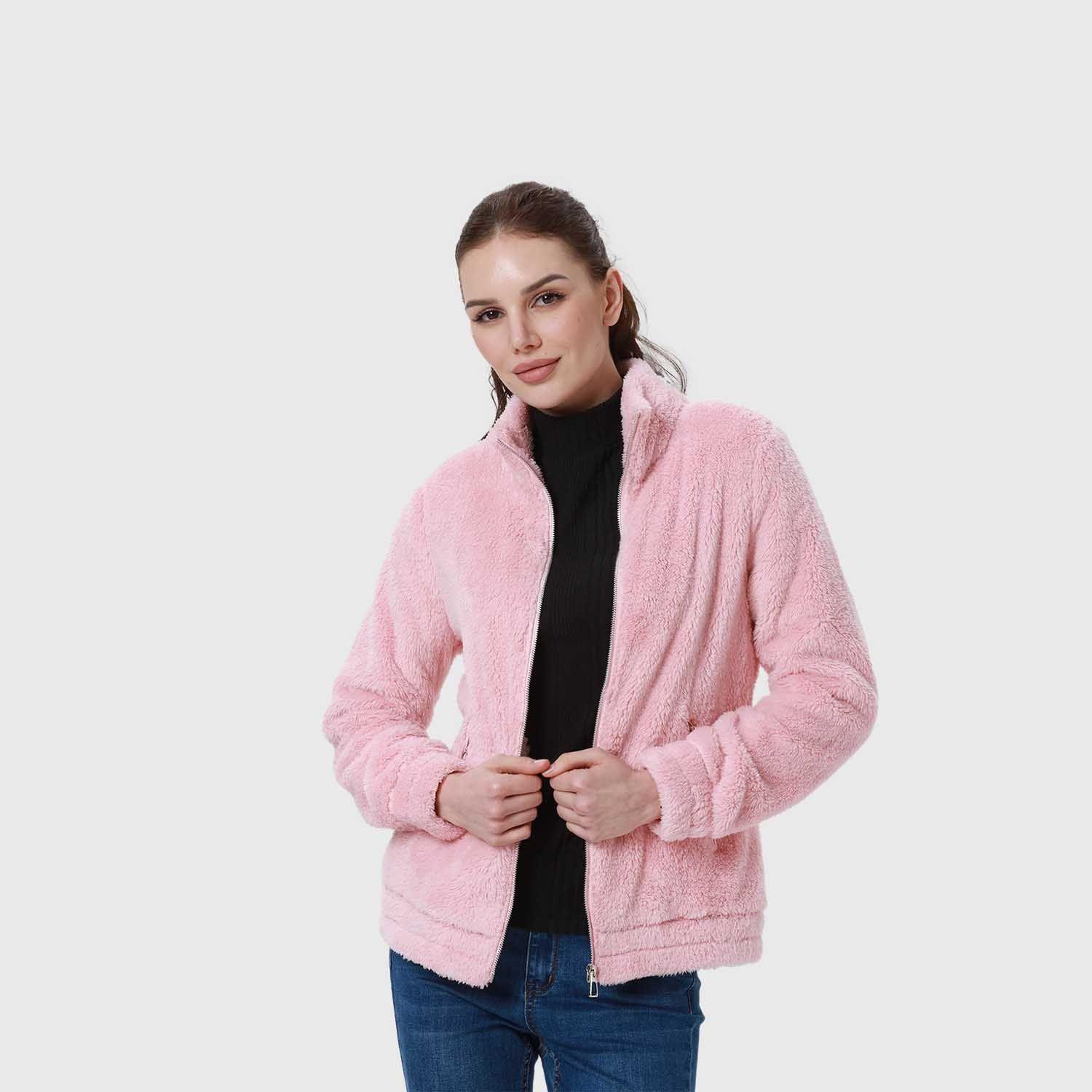 Polar Mujer Full Zipper Palo Rosa Claro-2