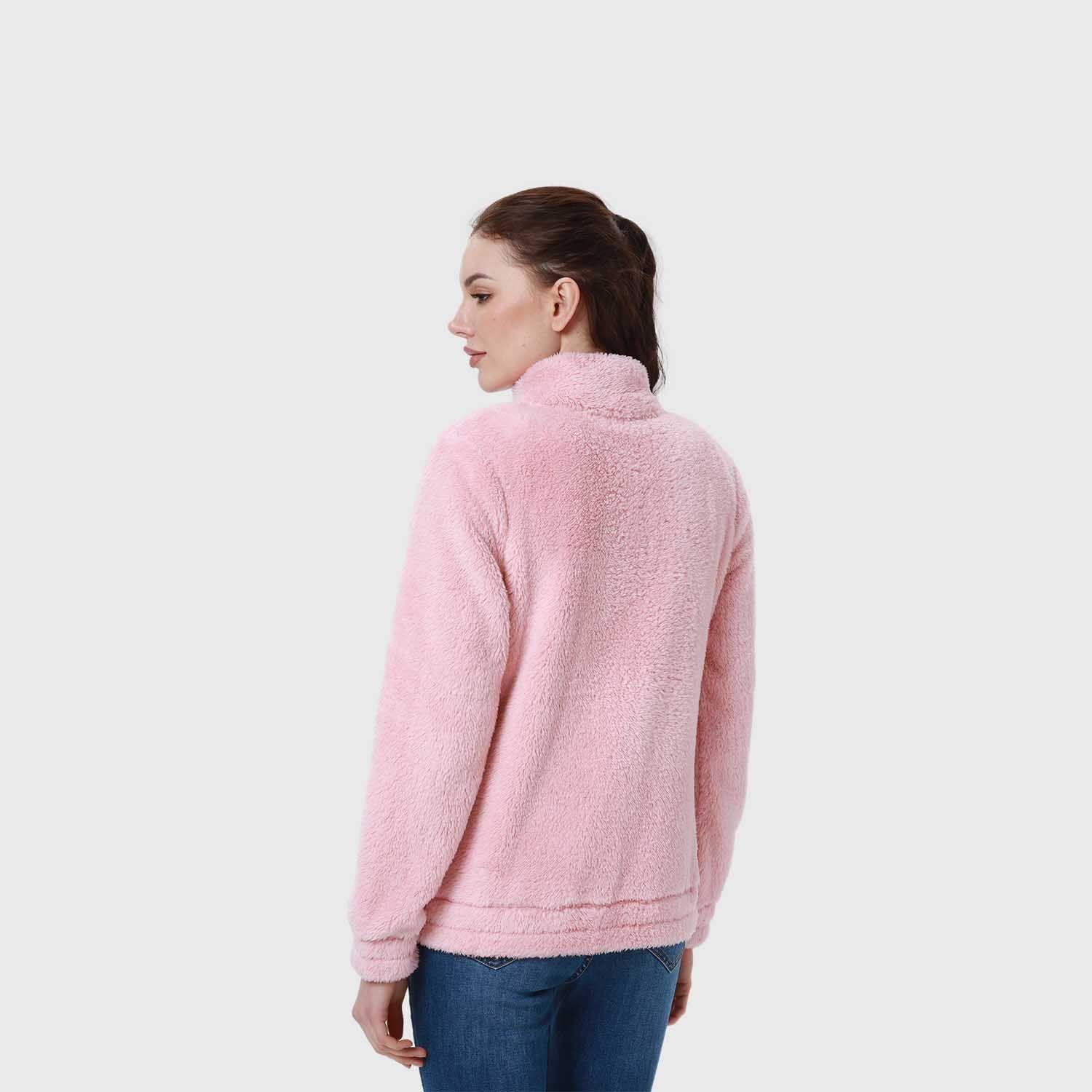 Polar Mujer Full Zipper Palo Rosa Claro-4