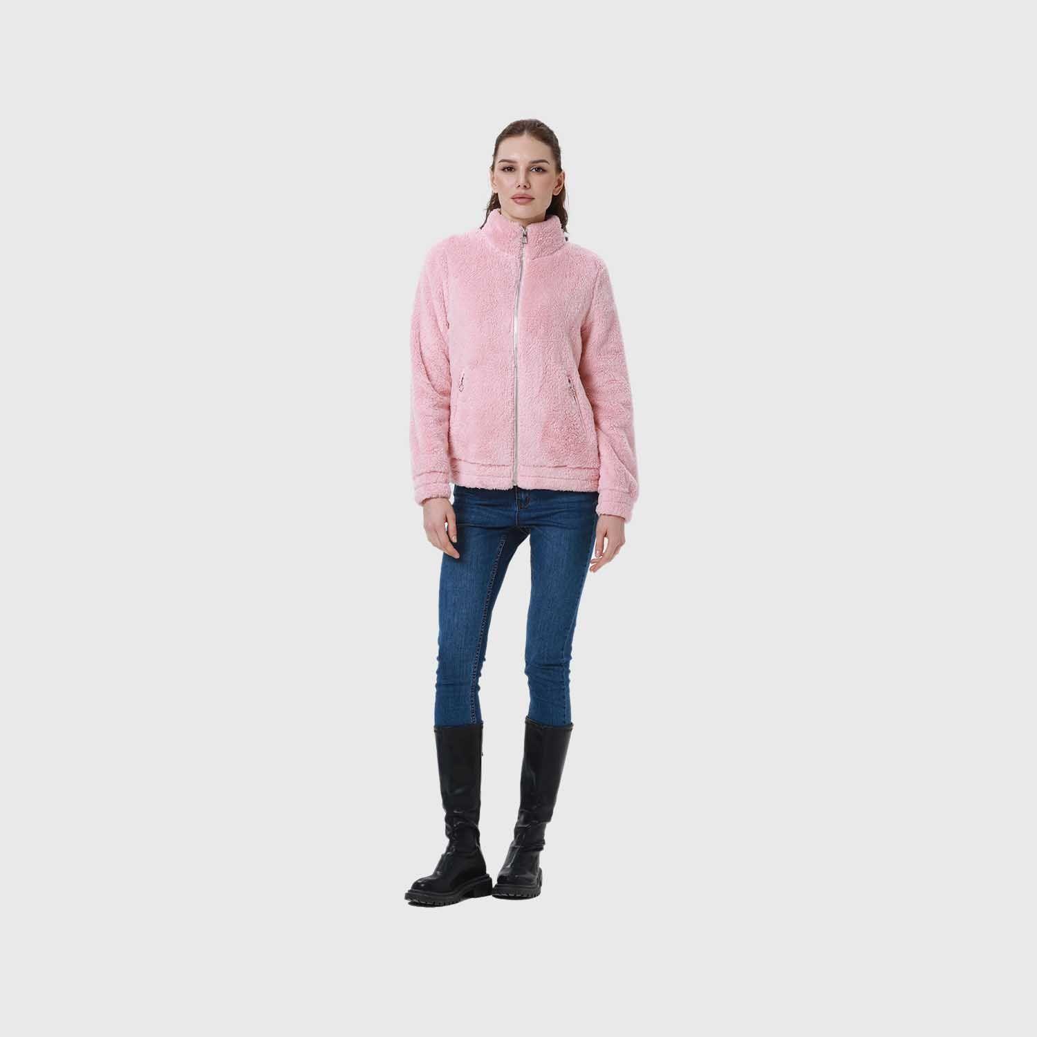 Polar Mujer Full Zipper Palo Rosa Claro-7