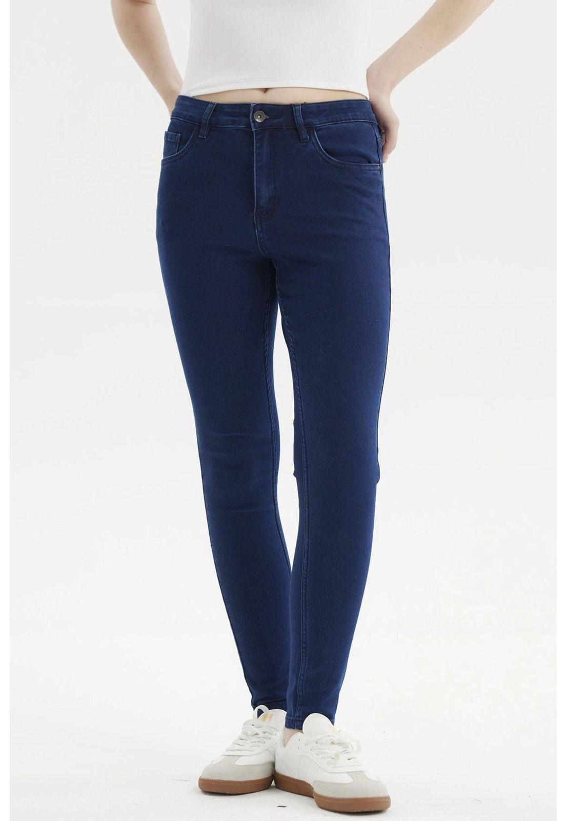 Jeans Mujer Super Skinny Emilia Azul Marino - ll-0