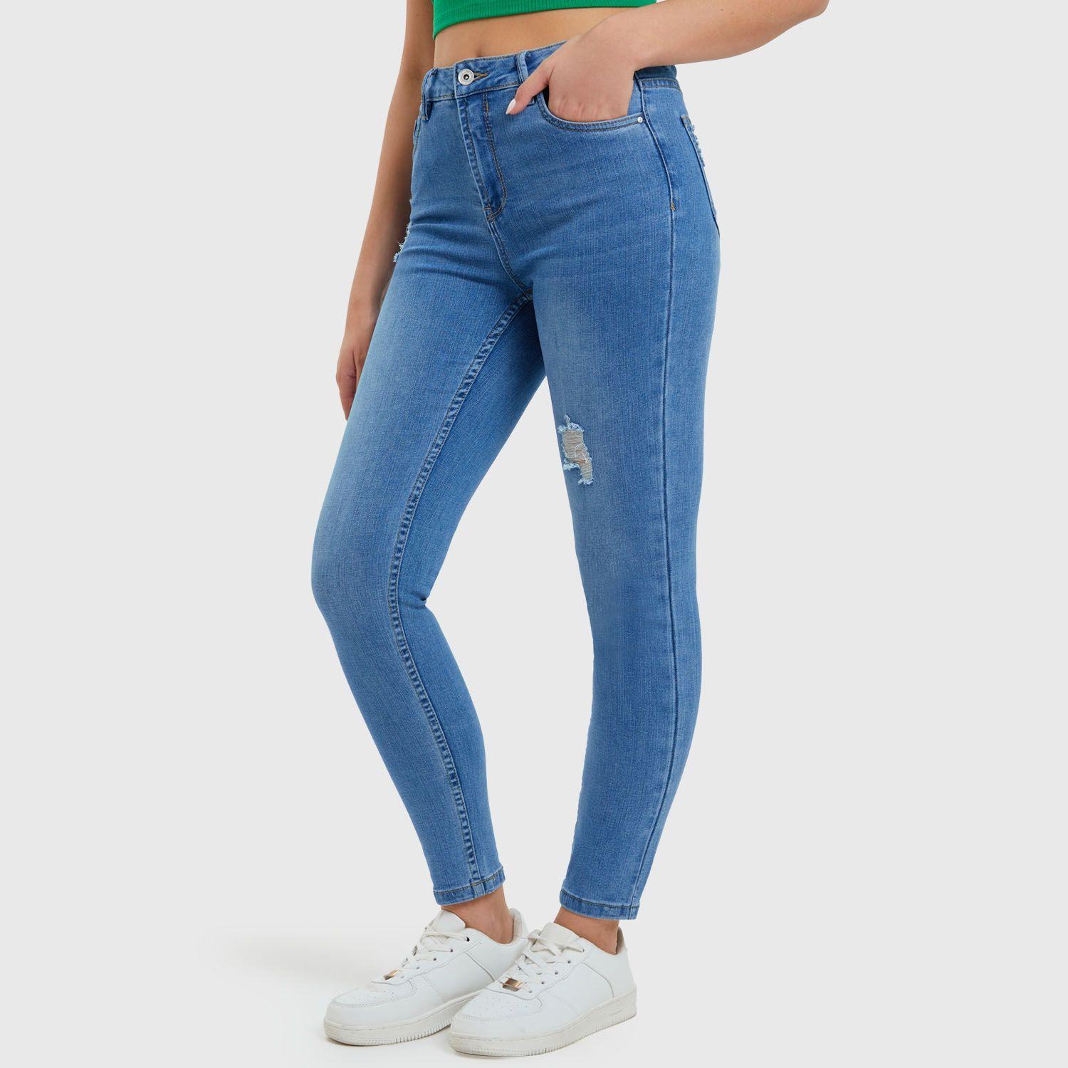 Jeans Super Skinny Lia Azul Claro Mujer-1