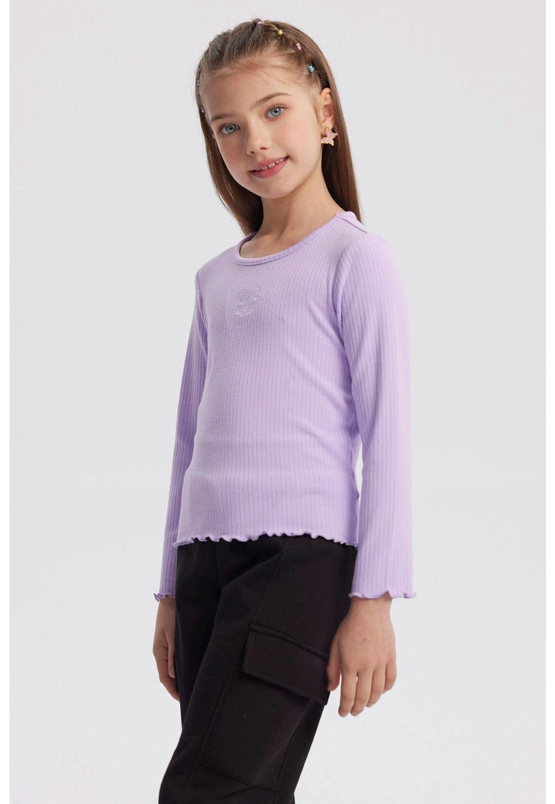 Polera Niña Slim Lila-1