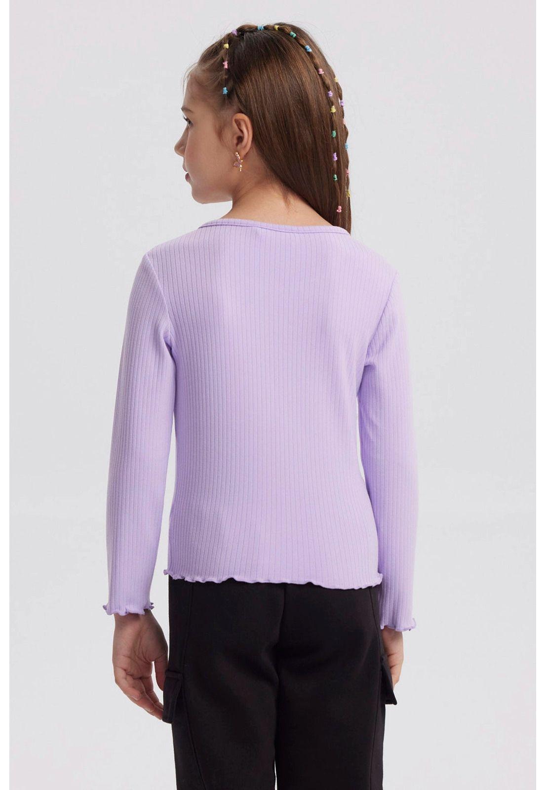 Polera Niña Slim Lila-2