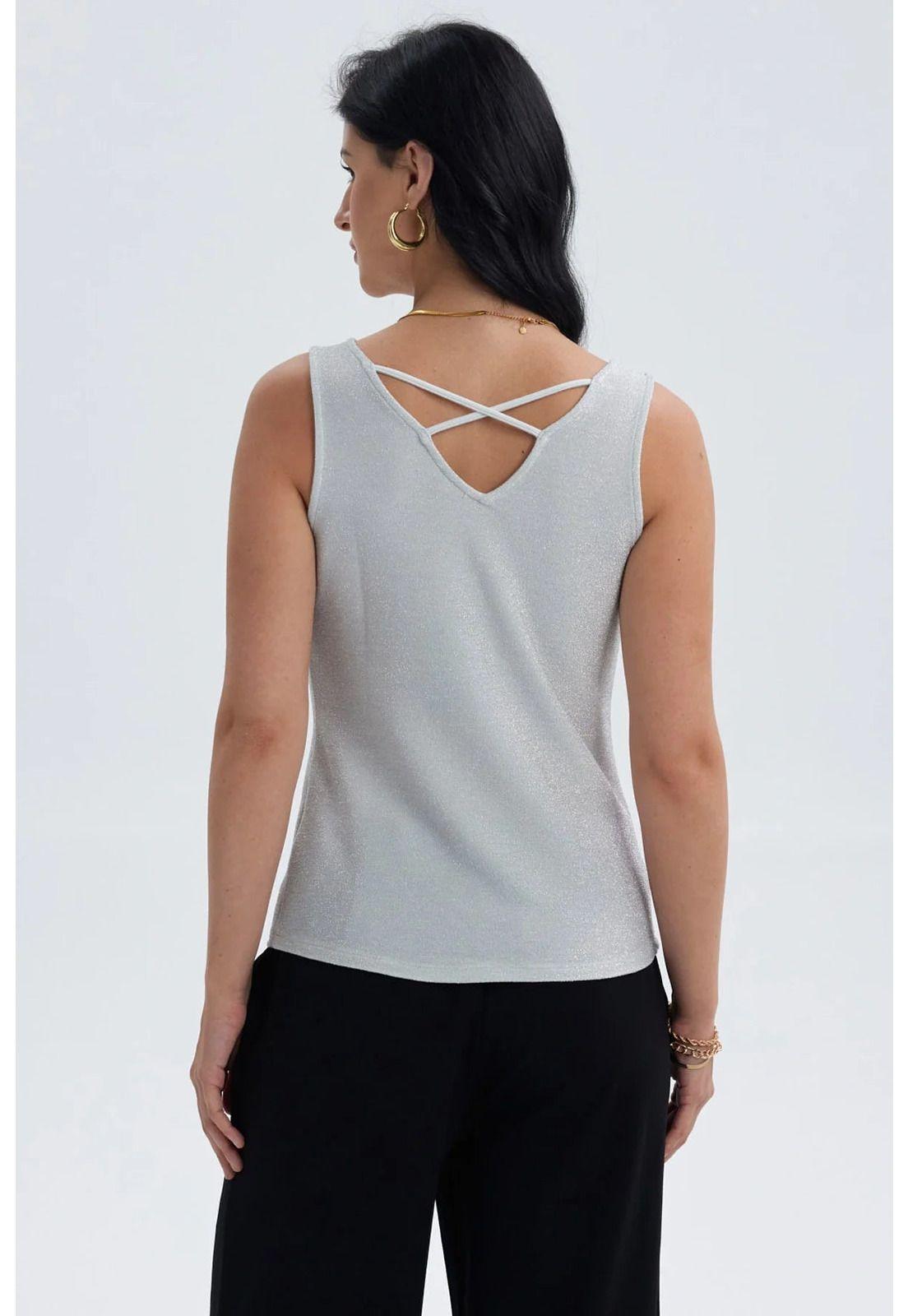 Polera Mujer Pabilo Lisa Con Textura Crudo-2