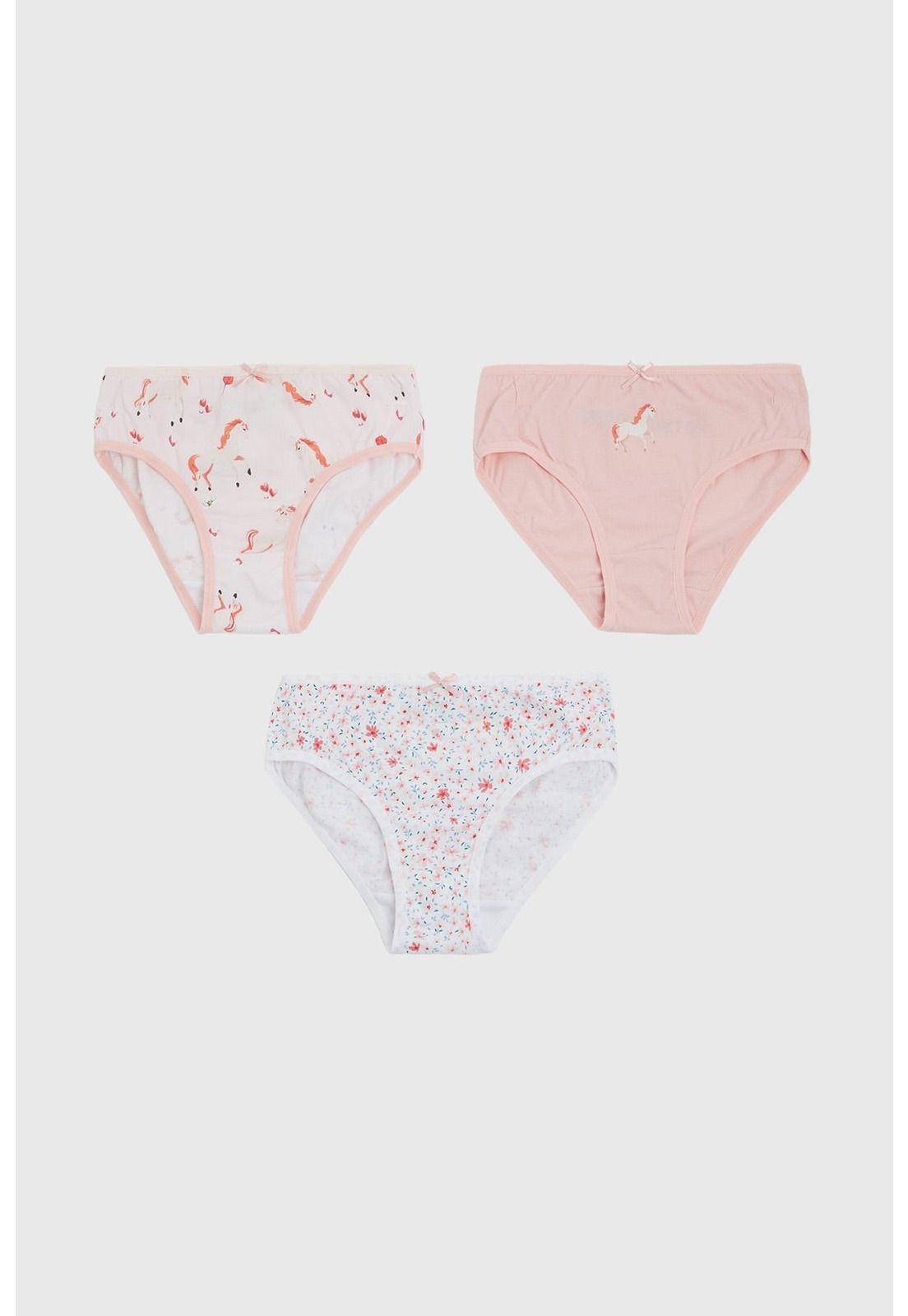 Calzón Niña Tripack Print Palo Rosa-0
