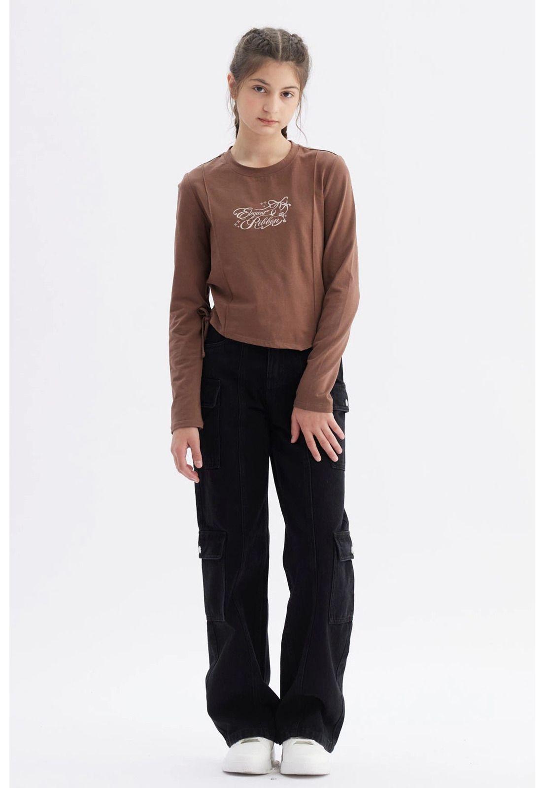 Polera Niña Slim Café - ll-3