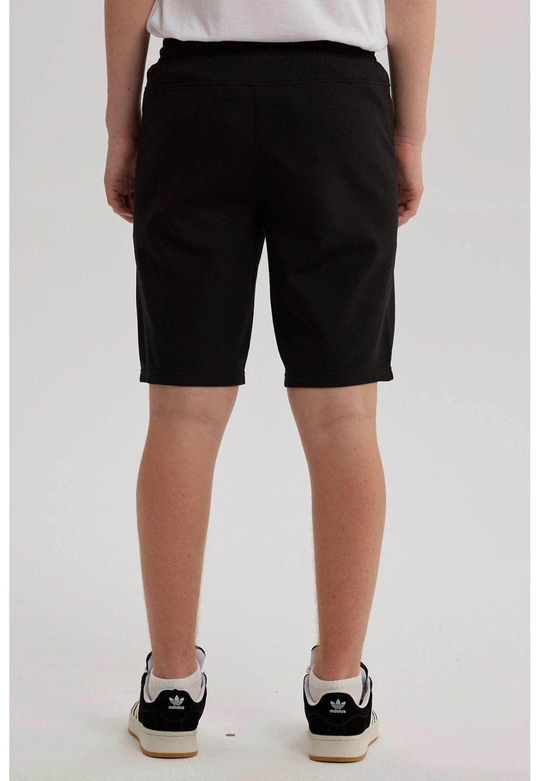 Bermuda Niño Con Bolsillo Con Cierre Negro-2