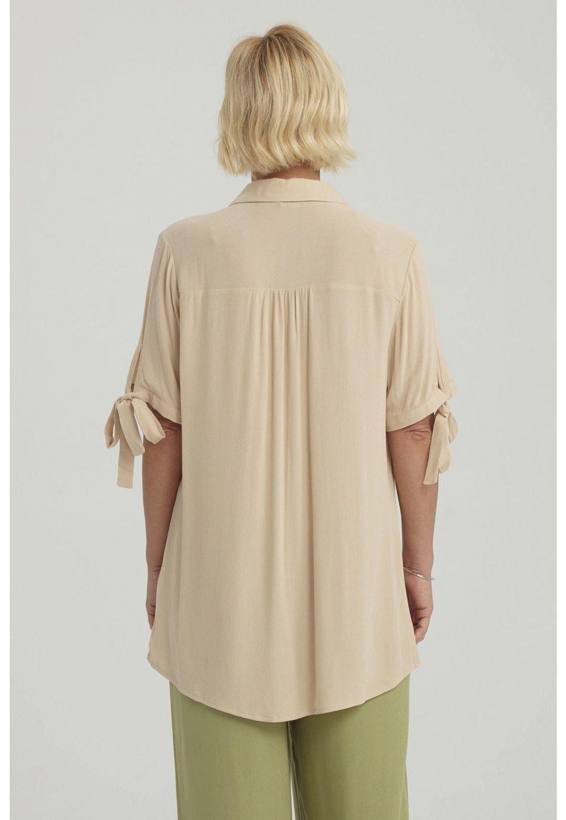 Blusa Mujer Amarra Beige Oscuro-2