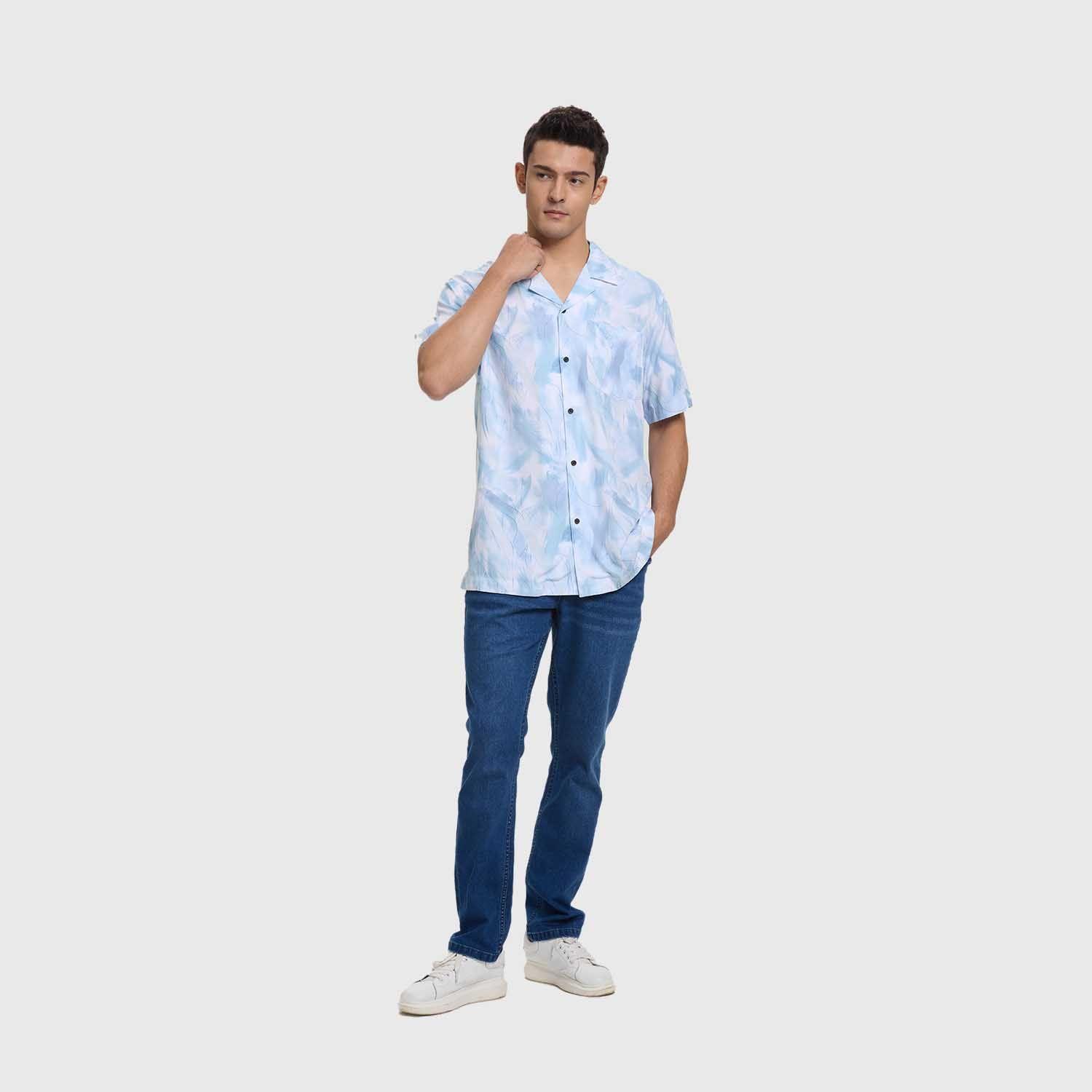 Camisa Hombre Marmolado Blanco Fashion's Park-3