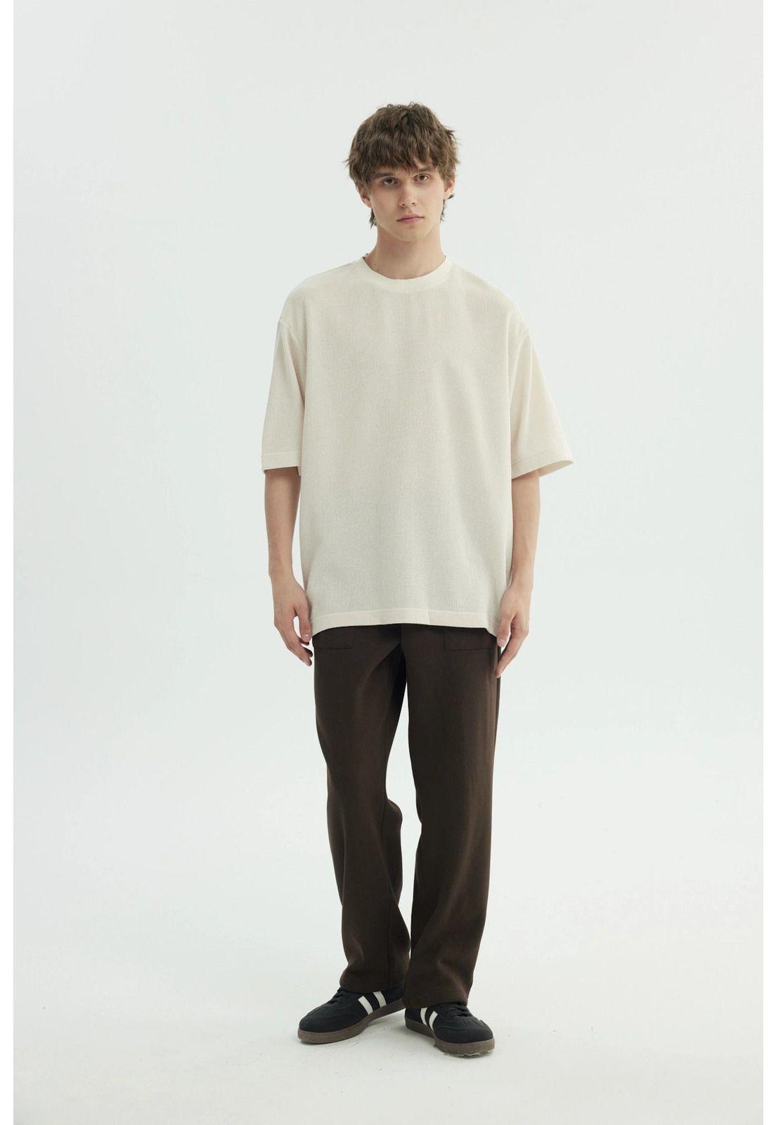 Polera Hombre Oversize Beige - ll-3