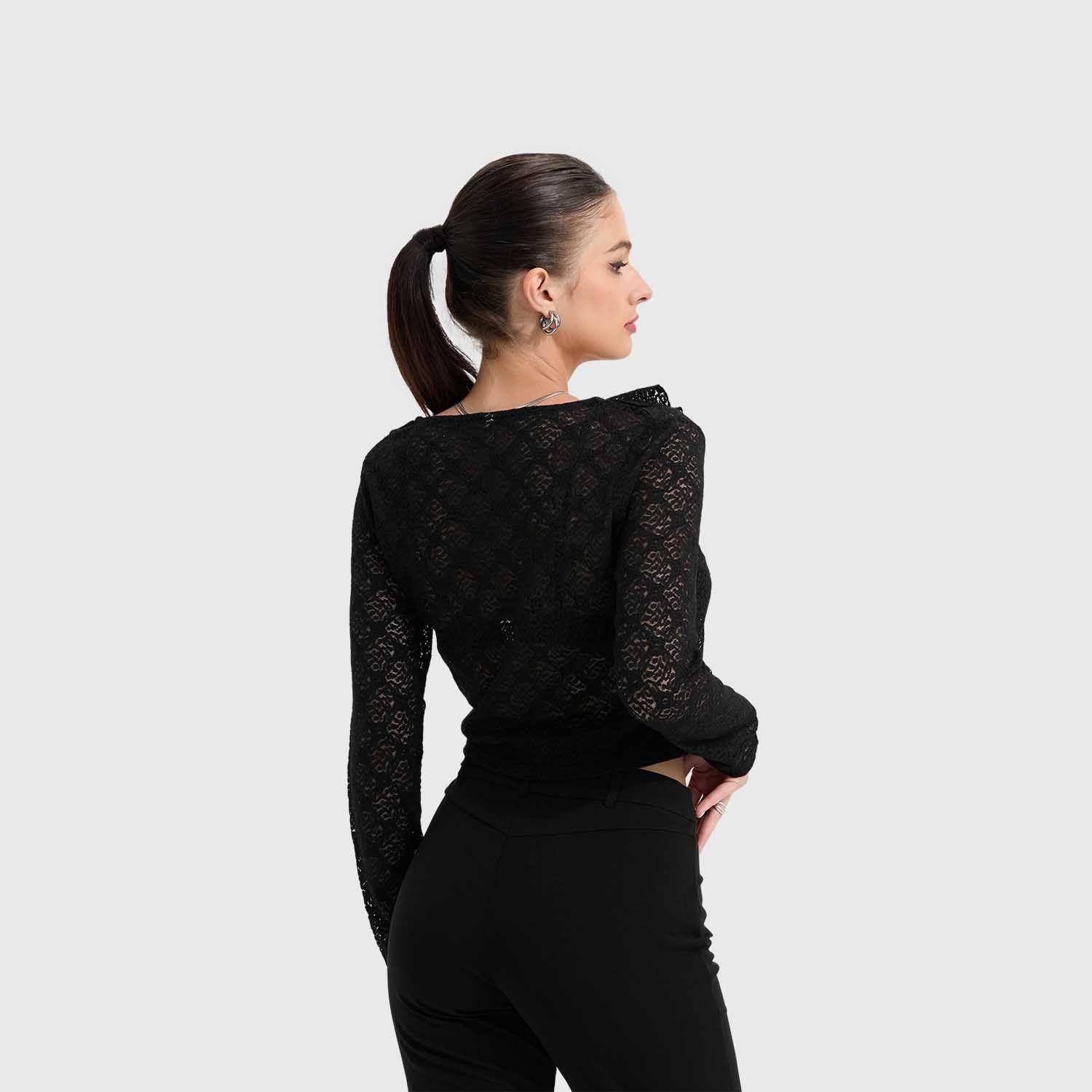 Blusa Mujer Encaje Negro Fashion's Park-2