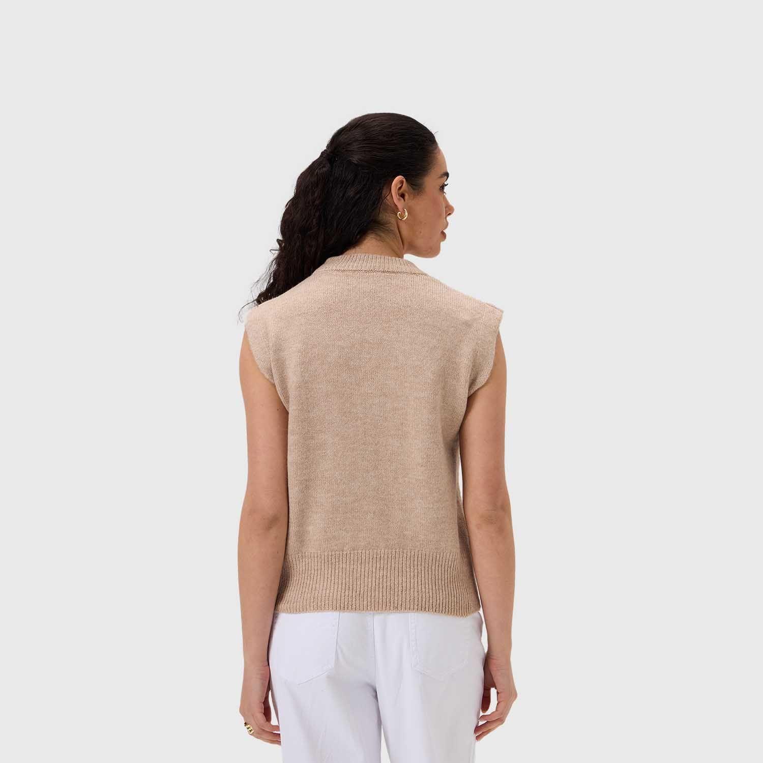 Sweater Mujer Liso Beige Fashion's Park-2