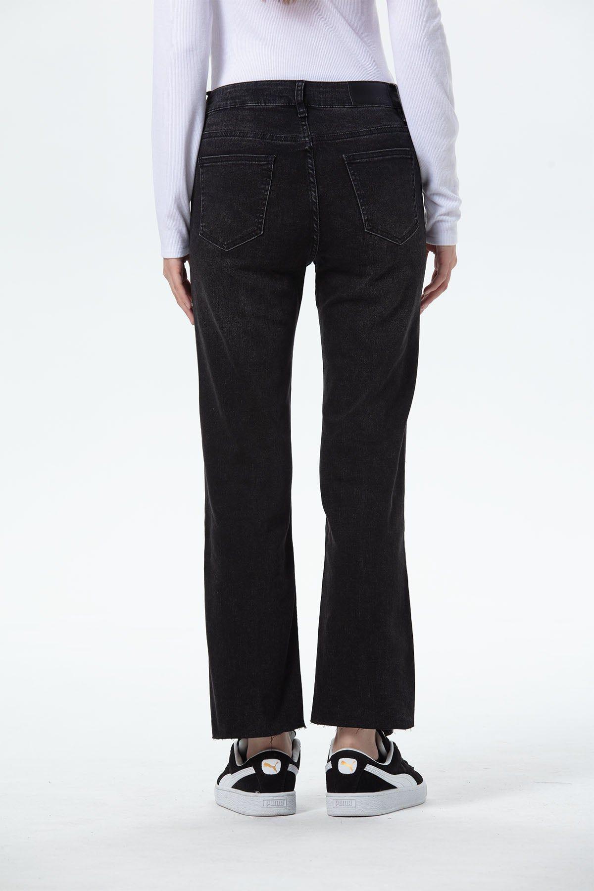 Jeans Mujer Slim Linea Abertura Gris-2