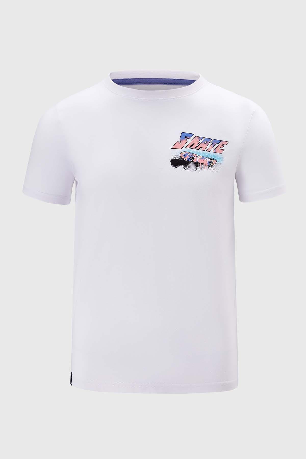 Polera Niño Print Blanco-0