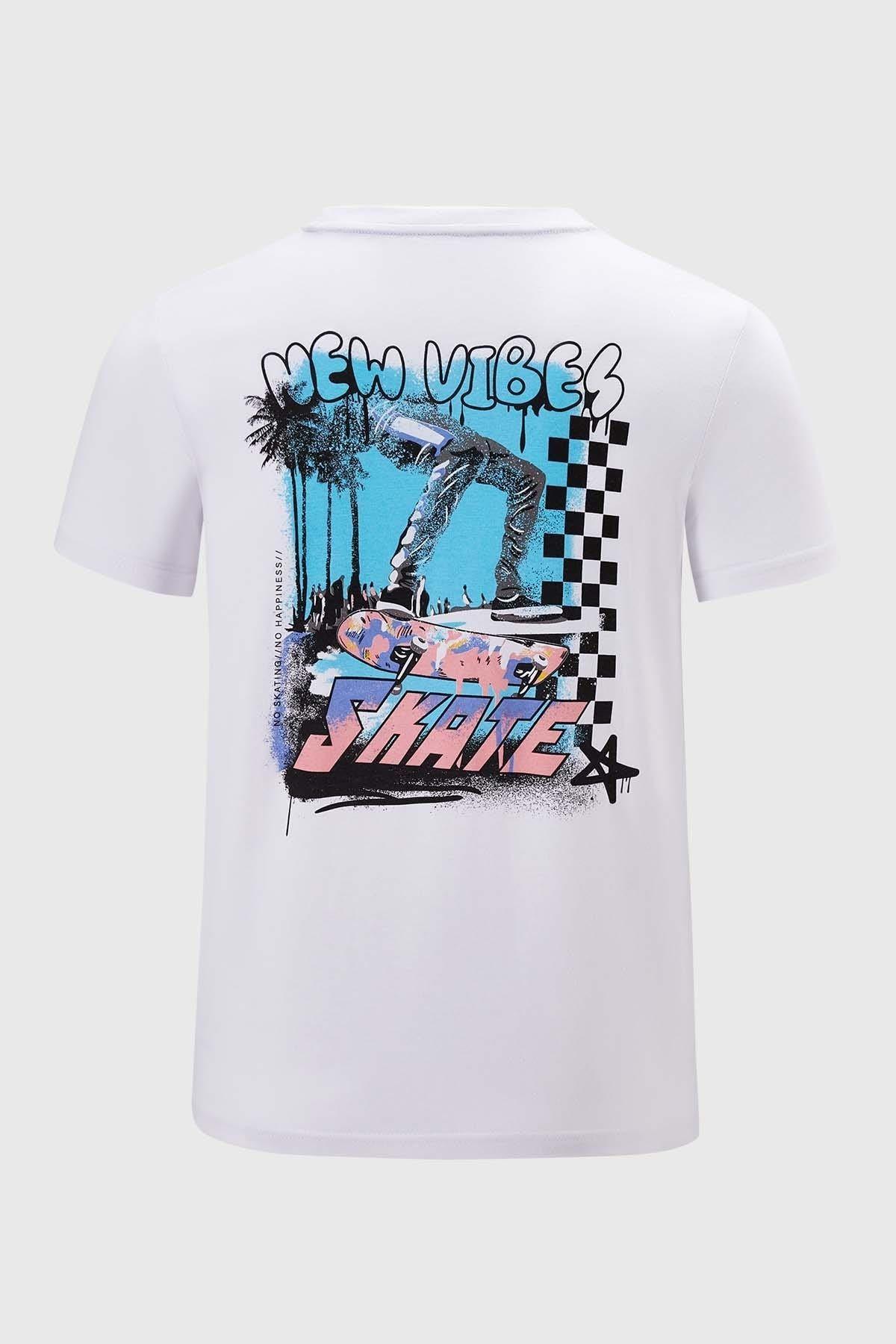 Polera Niño Print Blanco-1