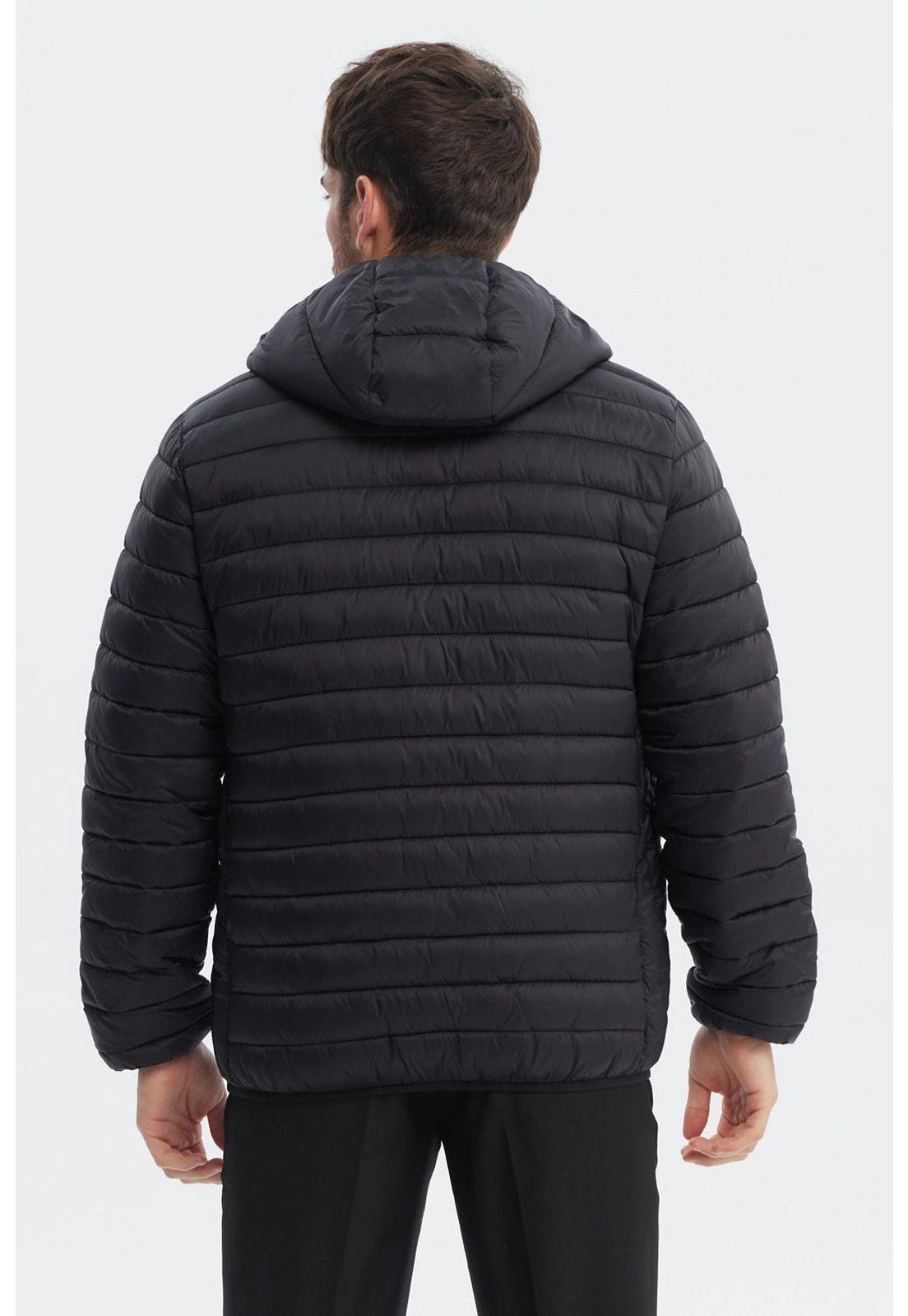 Parka Hombre Slim Negro - ll-2