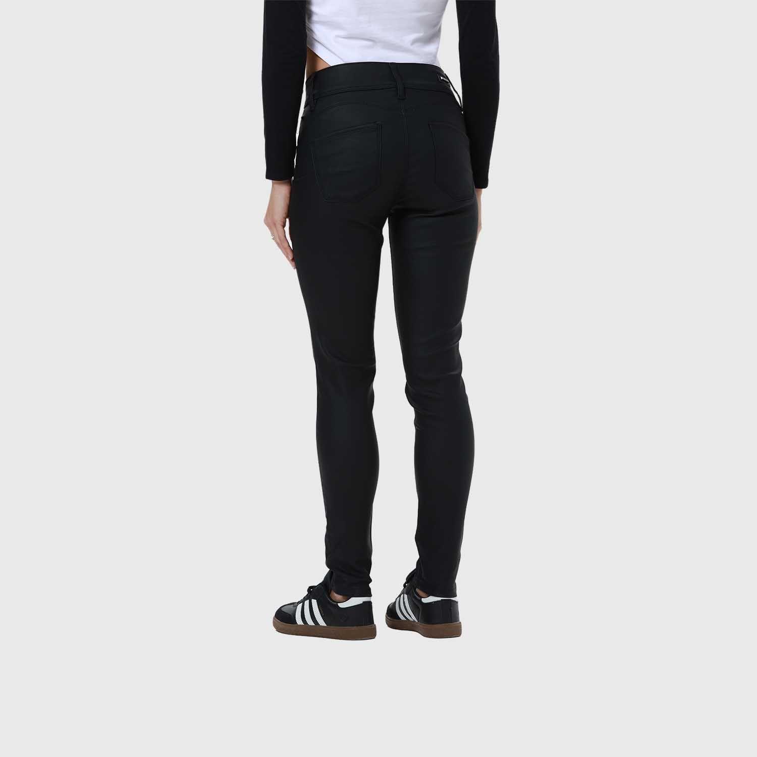 Jeans Mujer Skinny Engomado Negro-2