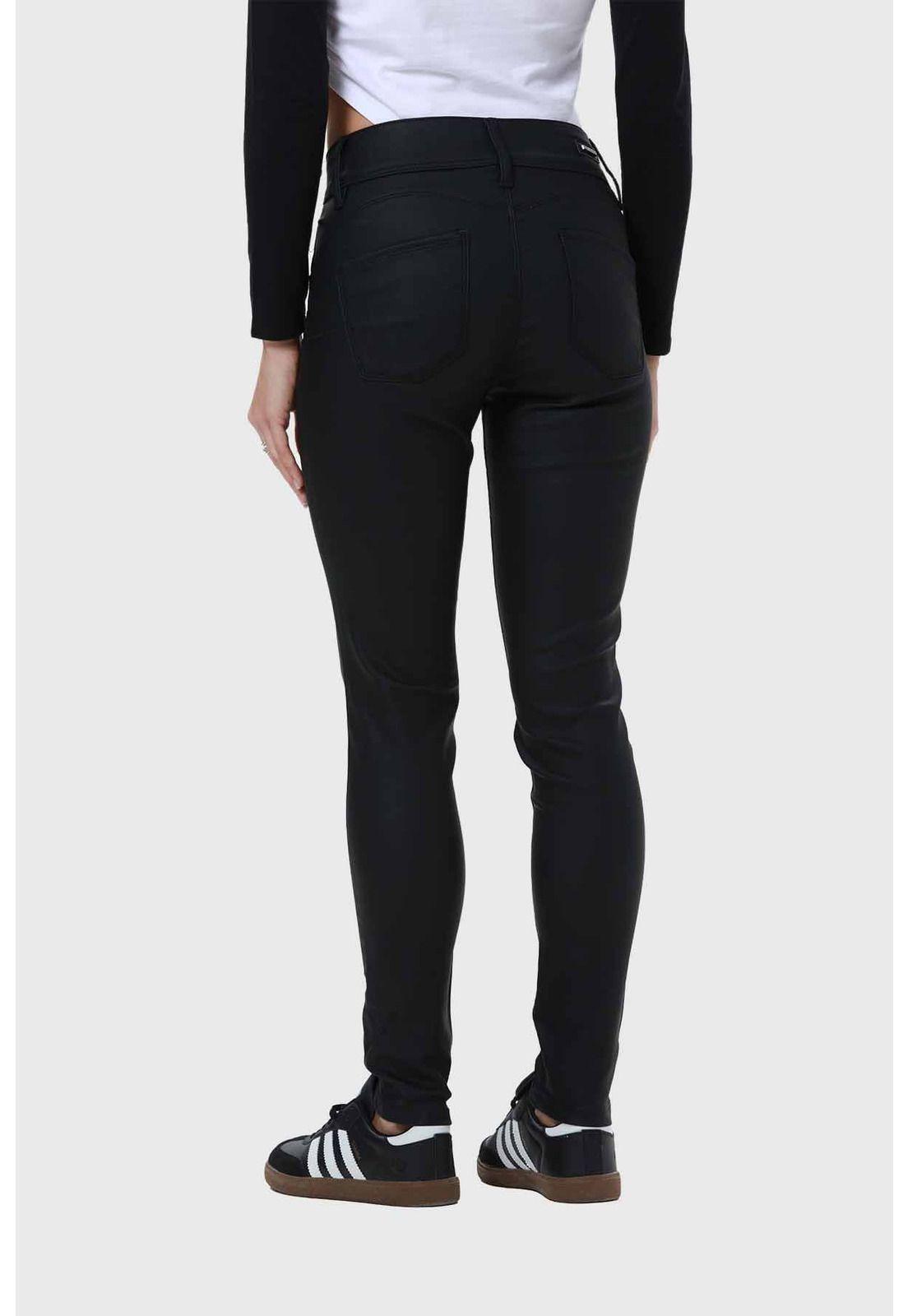 Jeans Mujer Skinny Engomado Negro-2