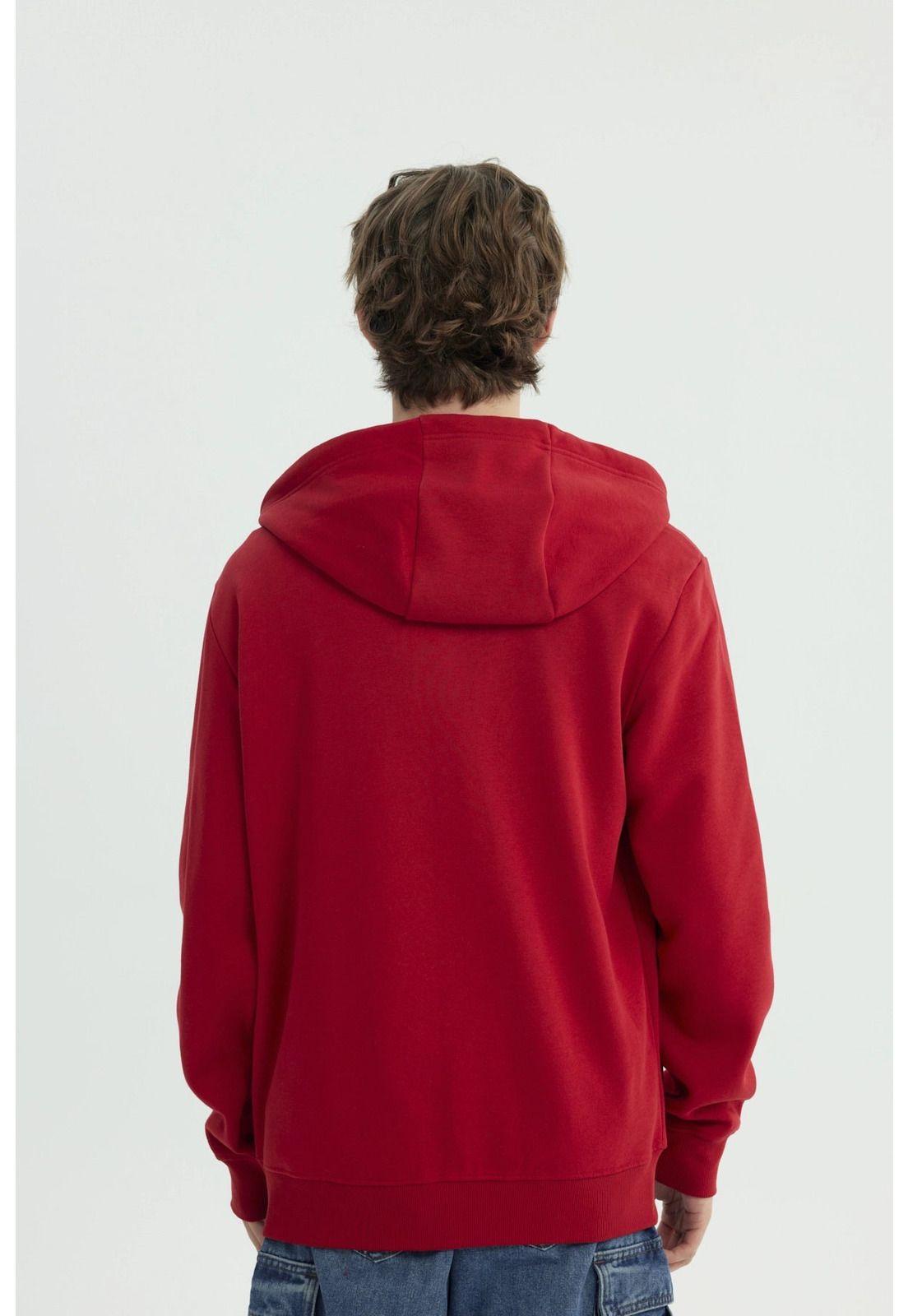 Polerón Hombre Regular Rojo-2