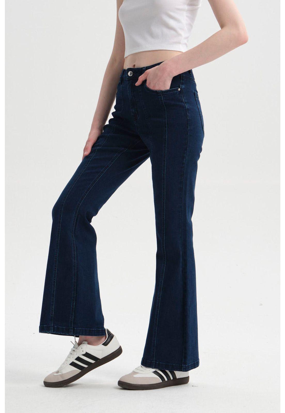 Jeans Mujer Flare Azul-1