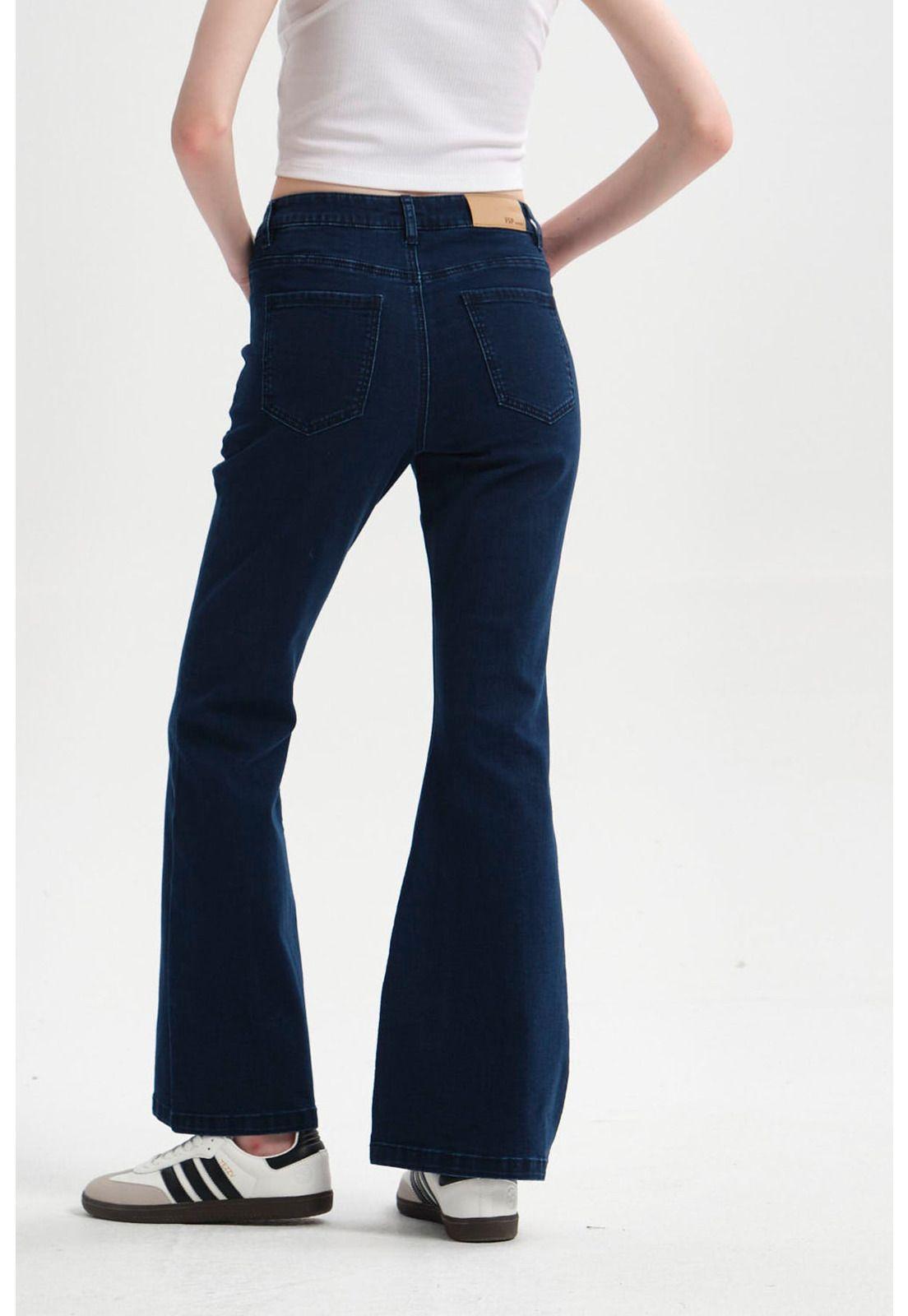 Jeans Mujer Flare Azul-2