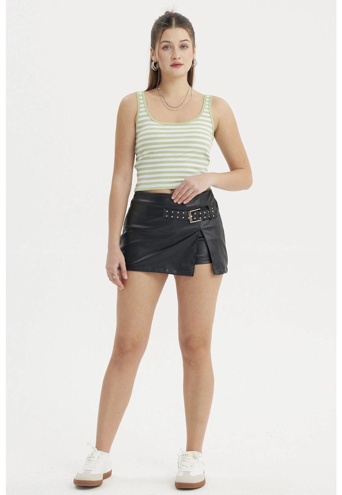 Polera Mujer Escote Cuadrado Verde- ll-3