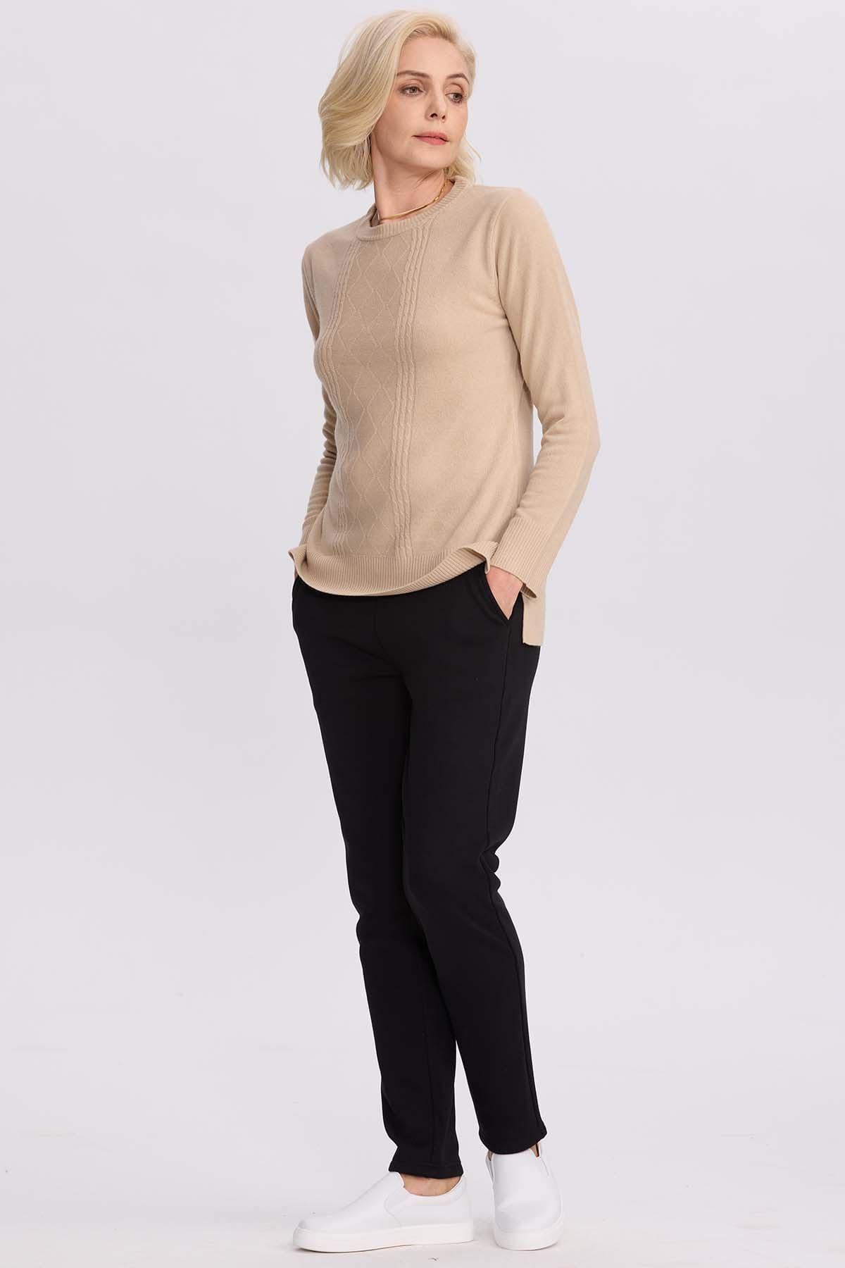 Sweater Mujer Cerrado Beige II-3