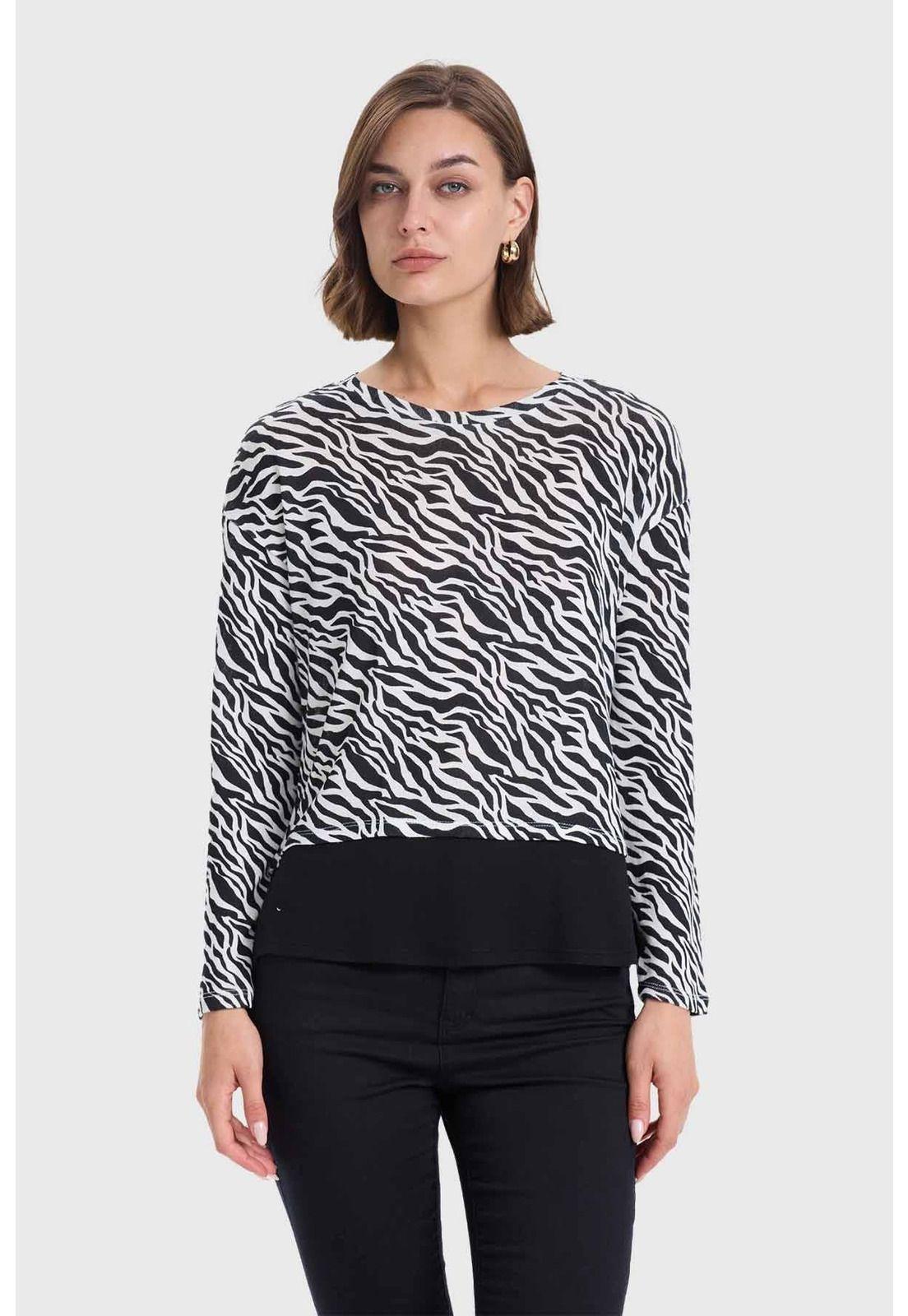 Sweater Mujer Con Faldón Blanco-0