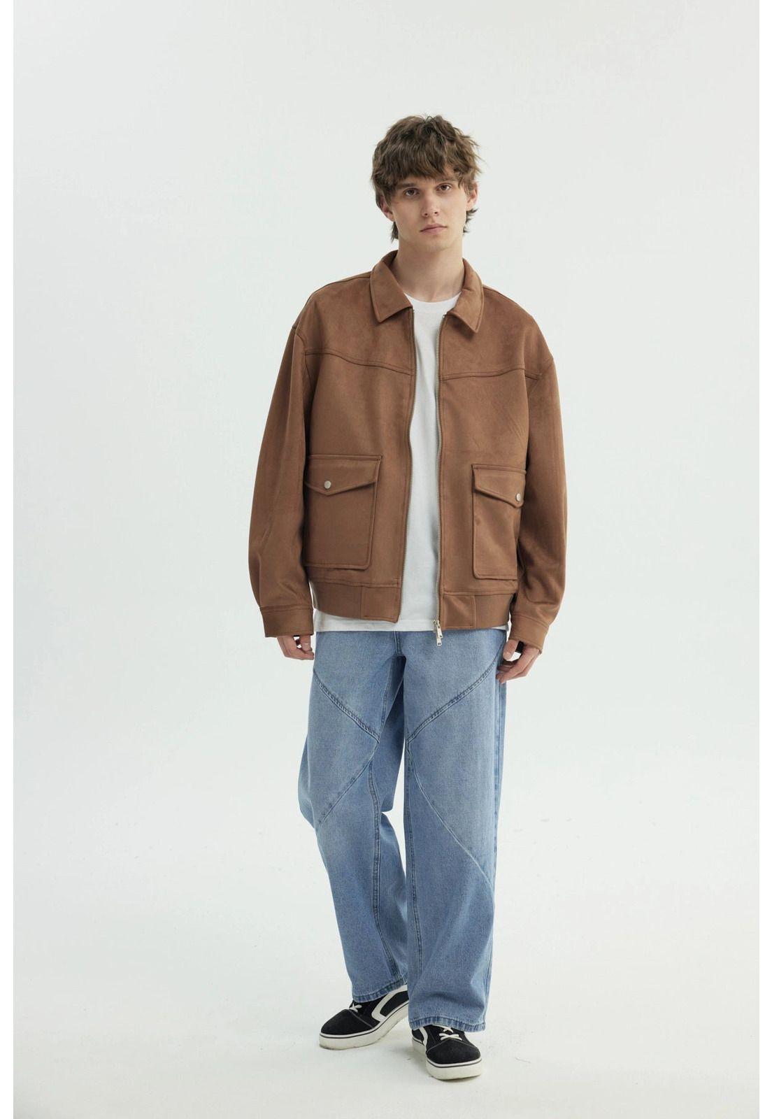 Chaqueta Hombre Oversize Camel-3