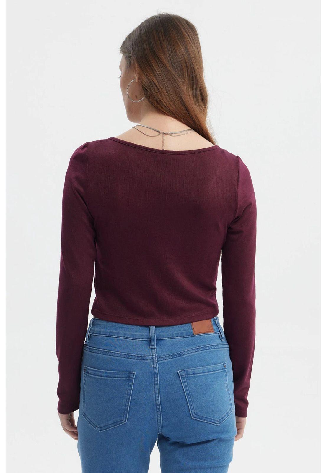 Polera Mujer Ajustado Rojo - V-2