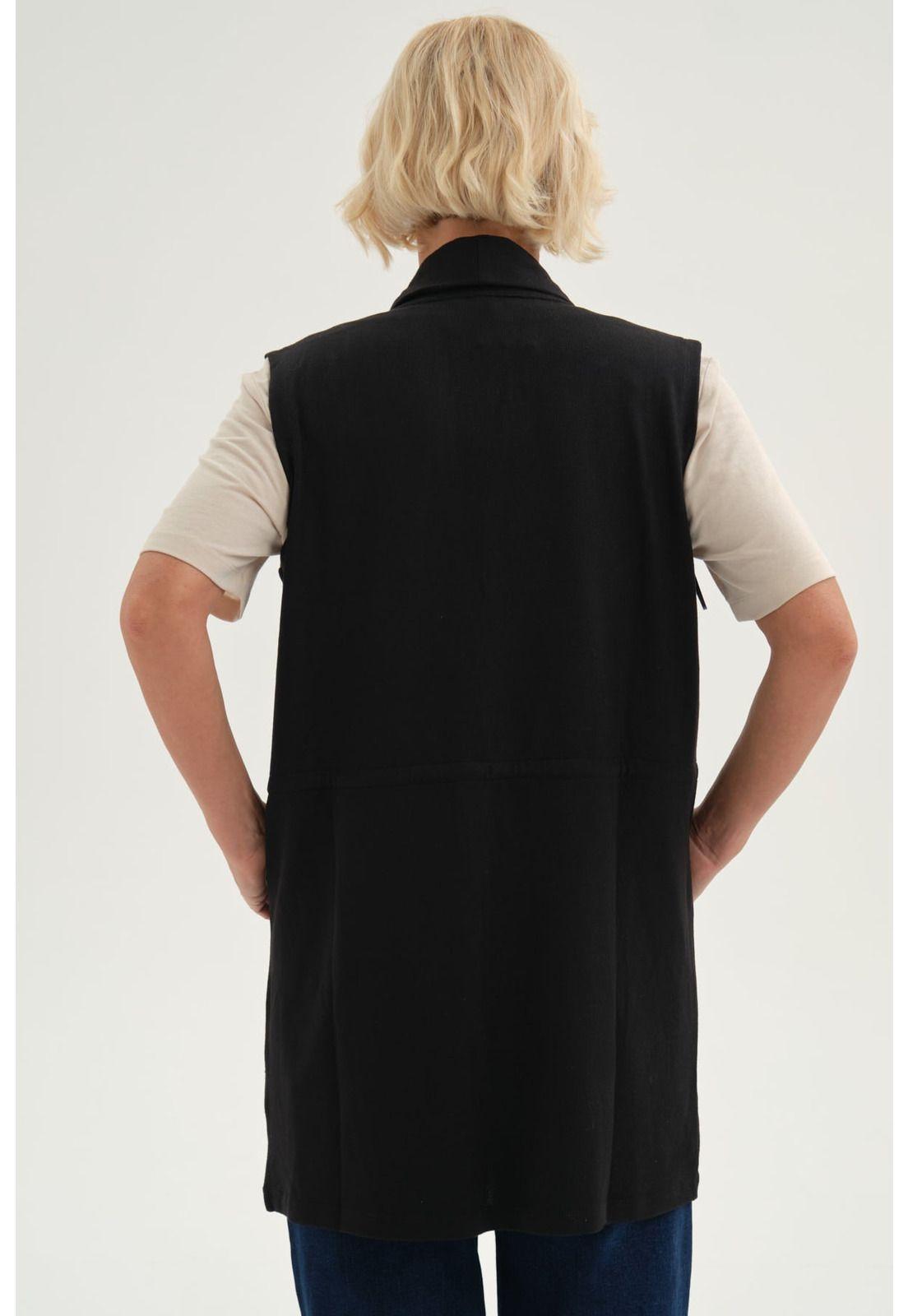 Sweater Mujer Abierto Negro-2