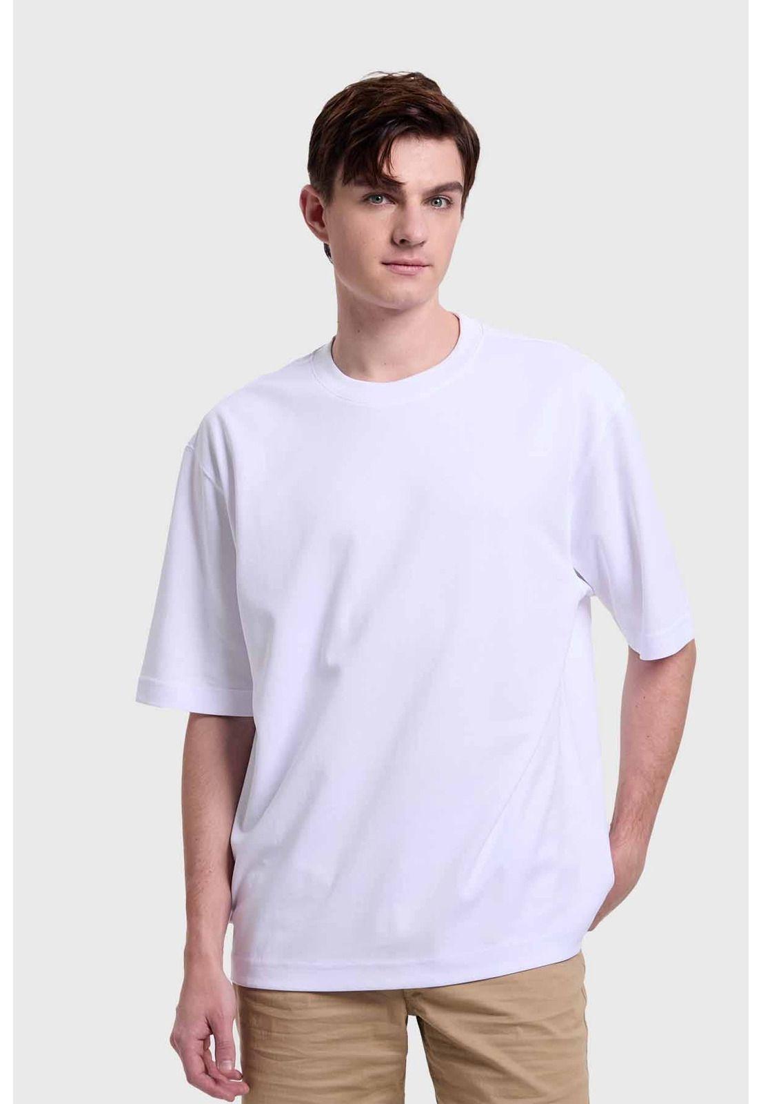 Polera Hombre Loose Fit Blanco - ll-0