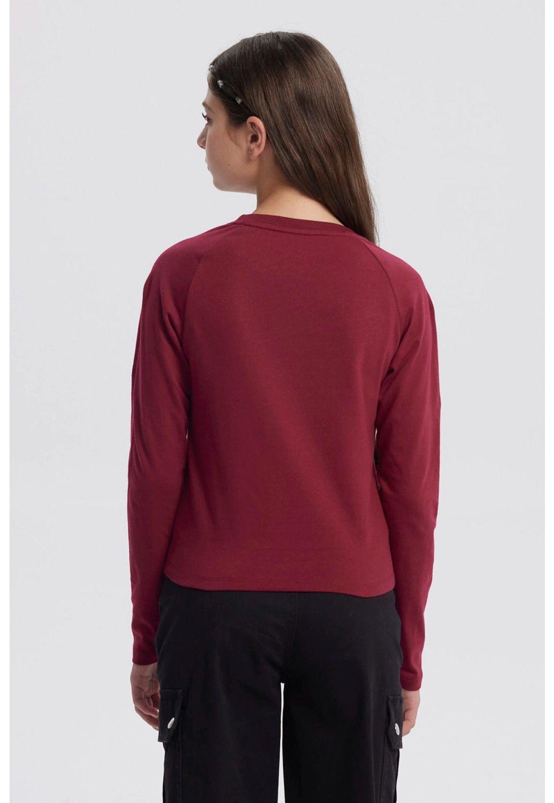 Polera Niña Cuello Redondo Rojo-2