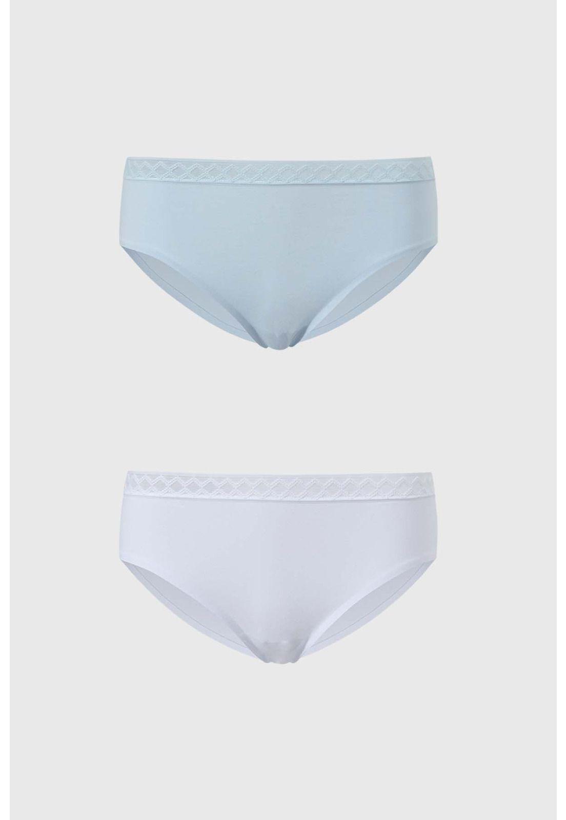 Calzón Mujer Bikini Invisible Azul Claro-0