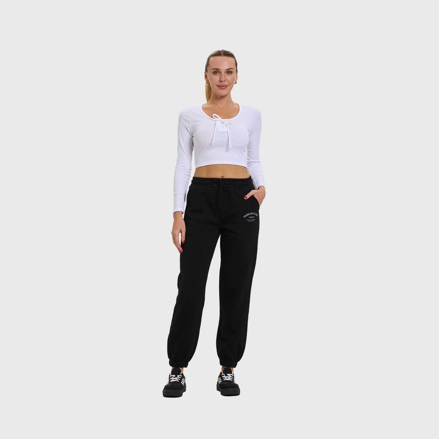 Pantalón Mujer Jogger Negro Fashion's Park-3