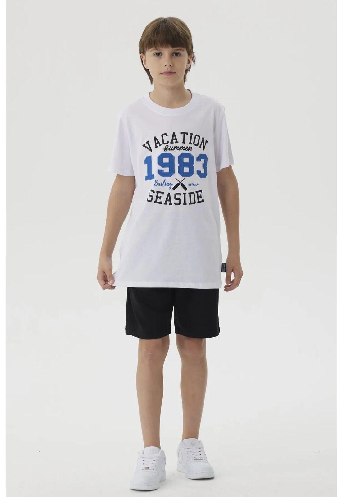 Polera Niño Letras Bordadas Blanco-7