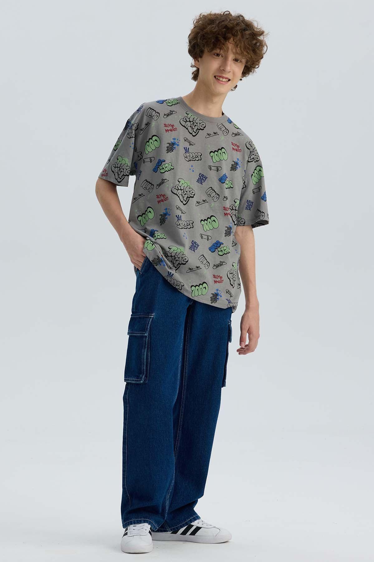 Polera Niño Full Print Marengo-3