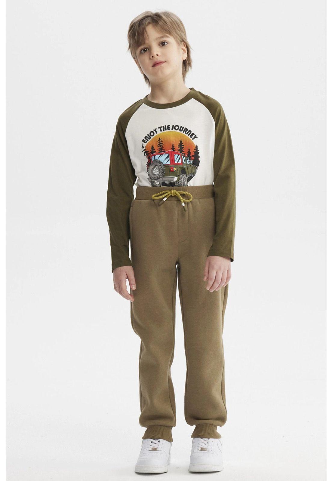 Pantalón Buzo Niño Bipack Toddler Verde Militar-6