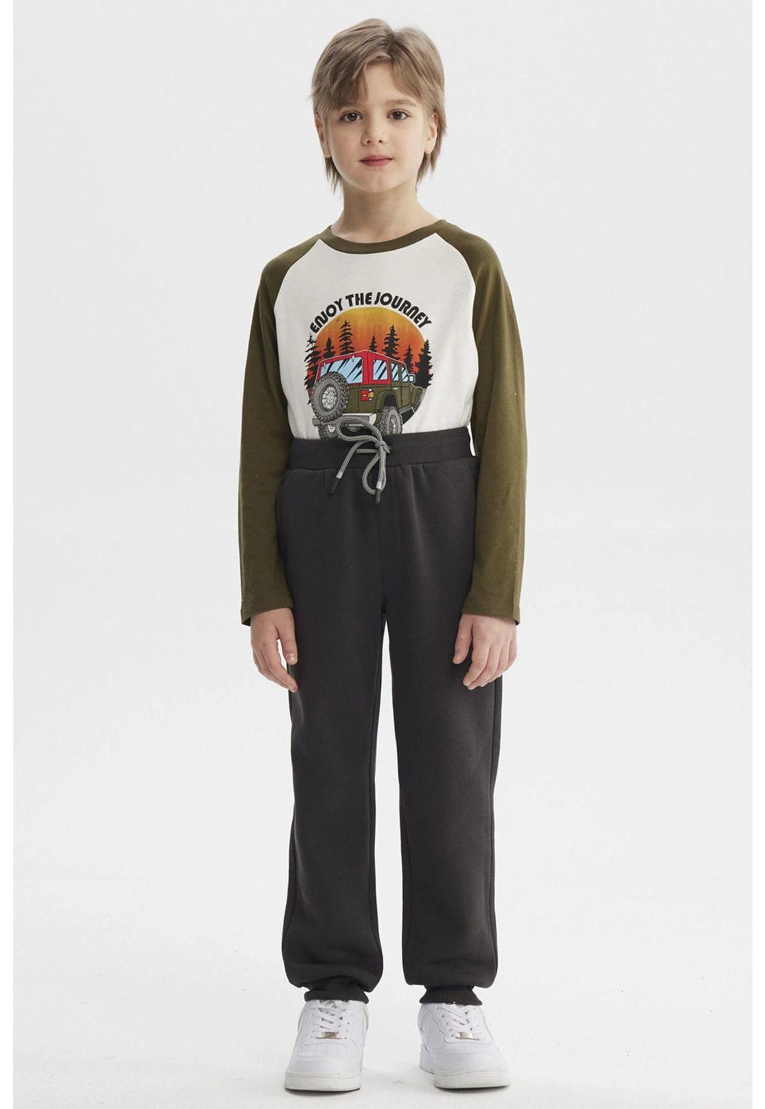 Pantalón Buzo Niño Bipack Toddler Verde Militar-7