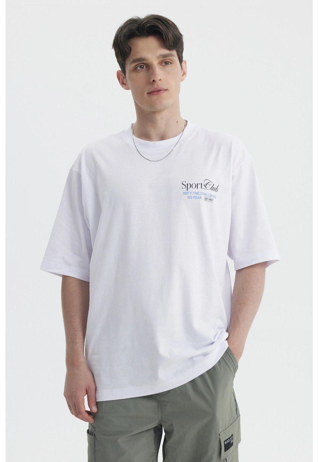 Polera Hombre Oversize Blanco- ll-0