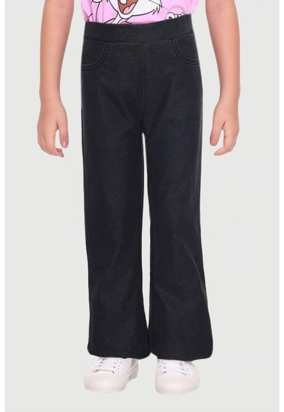 Jeans Niña Flare Leggins Gris-0
